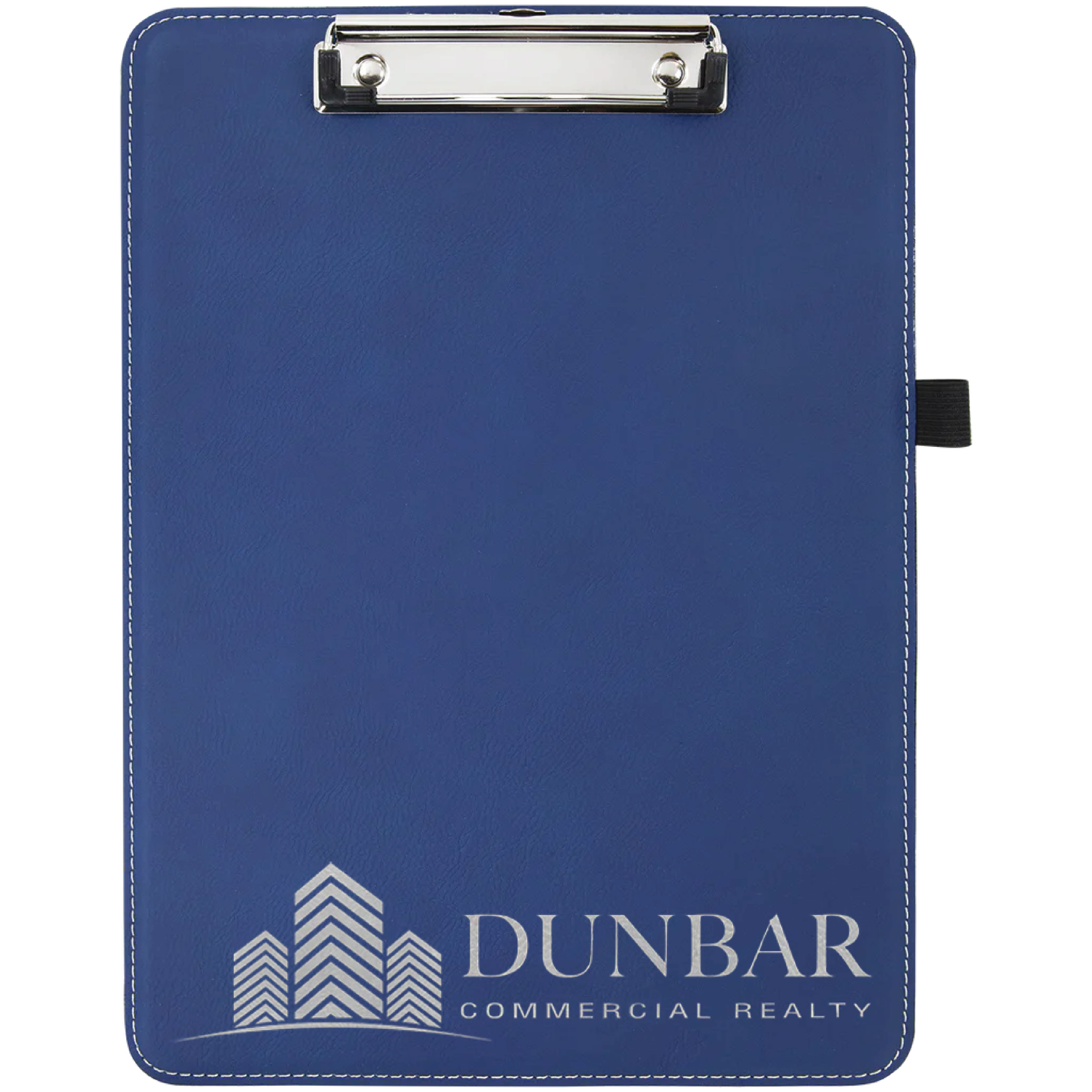 9" x 12 1/2" Blue/Silver Leatherette Clipboard 7