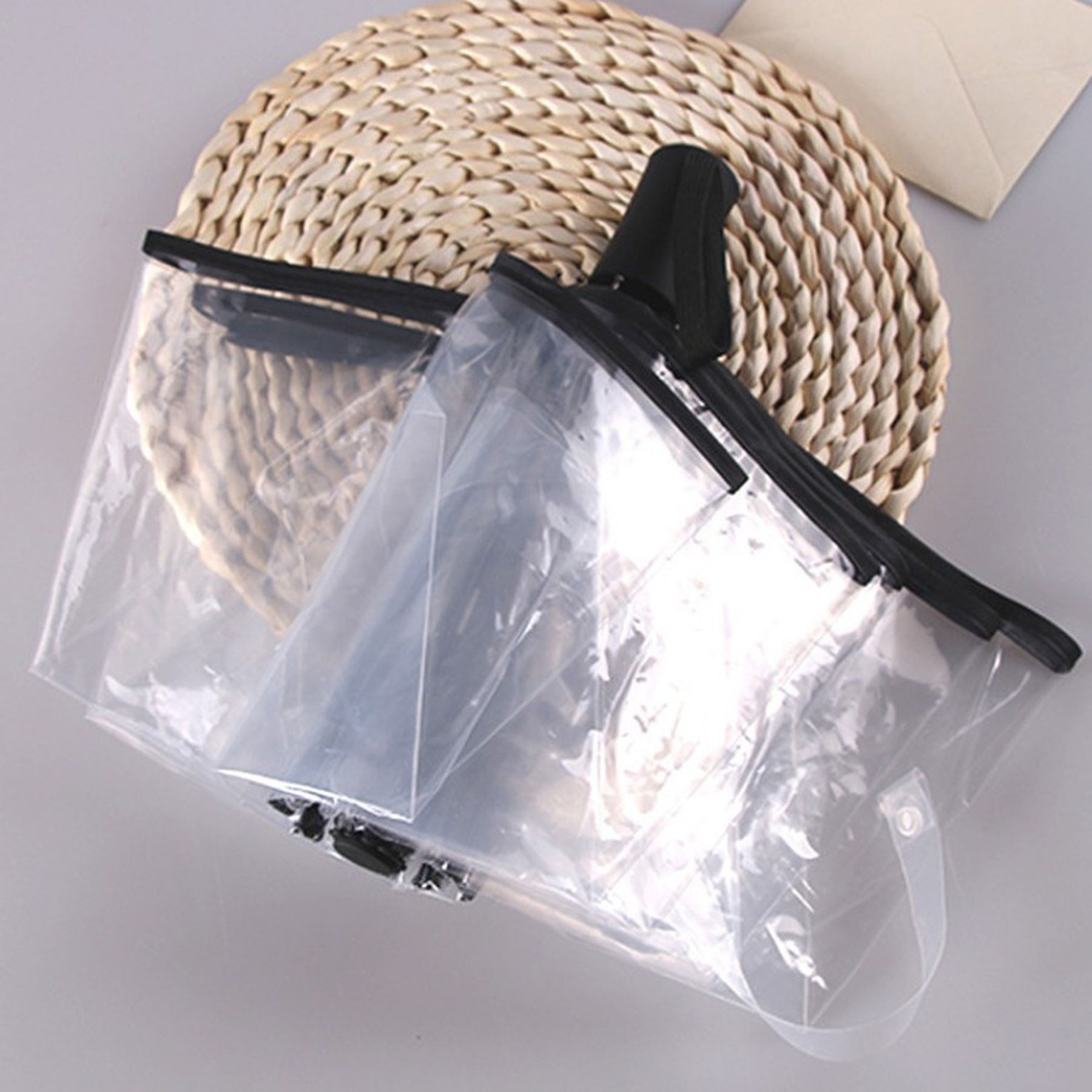 Tri-Fold Automatic Open Stick Event Transparent Umbrella 3