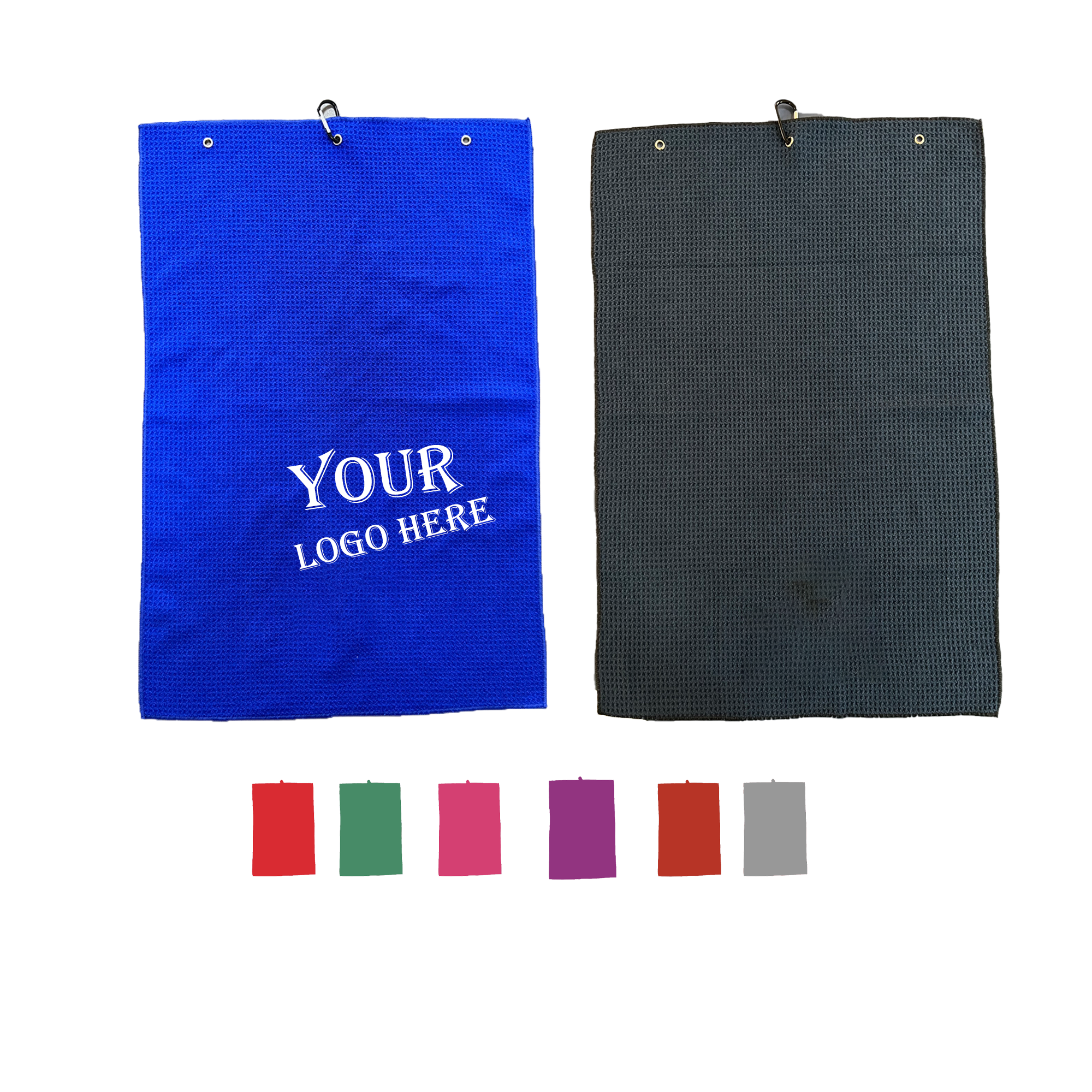 Golf Towel w/ Silver Grommet Ring 1