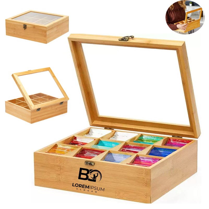 Bamboo Tea Storage Box 2