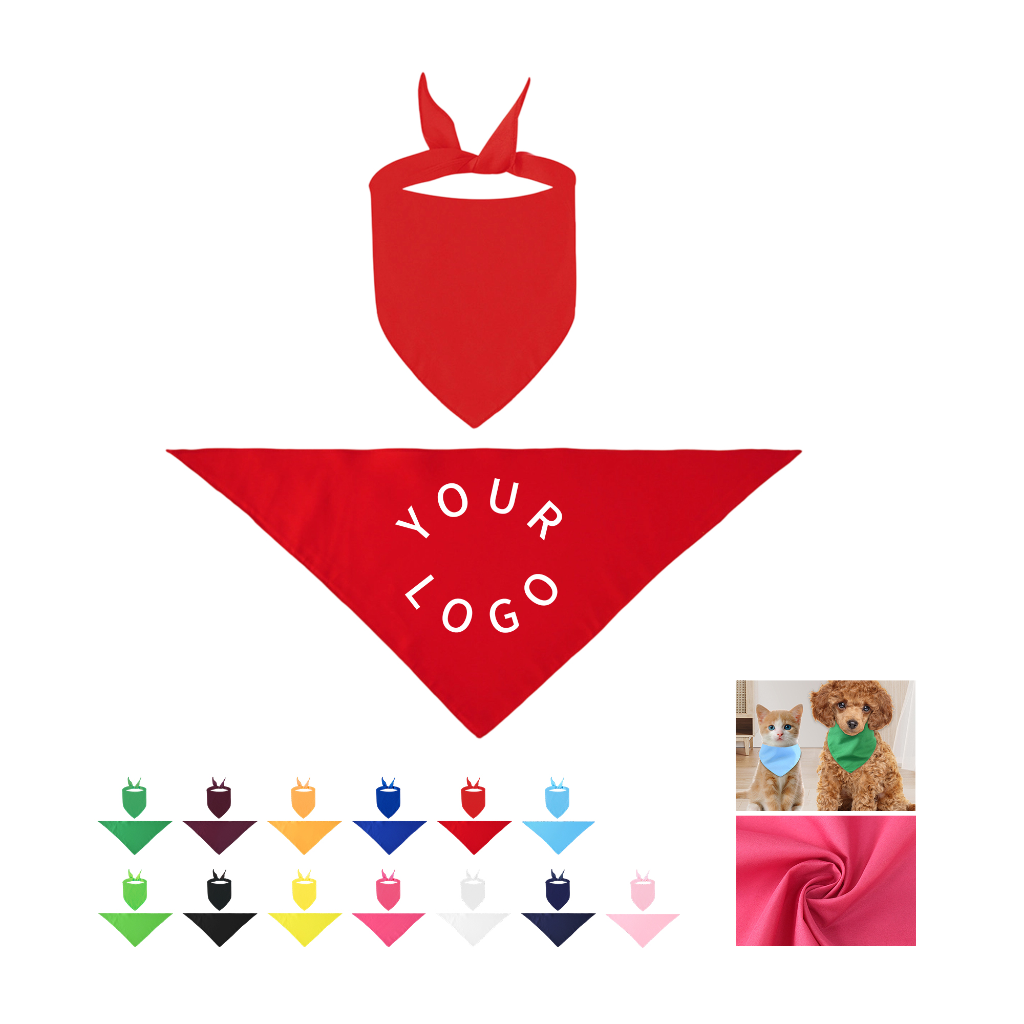 Customizable Triangle Pet Bandanas for Medium to Large Dogs 4