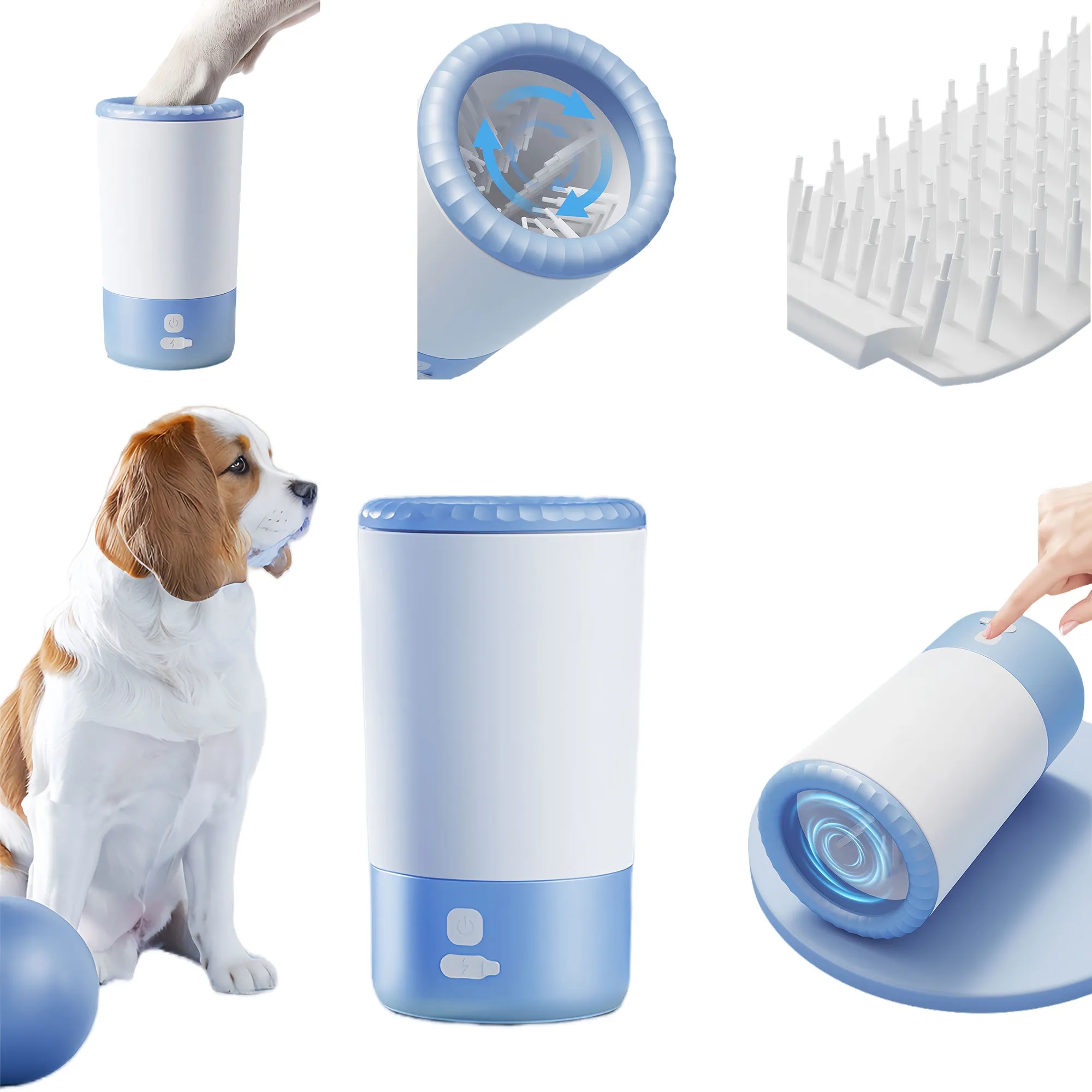 Auto Quick Massage Paw Cleaner Cup For Dogs Cats 6