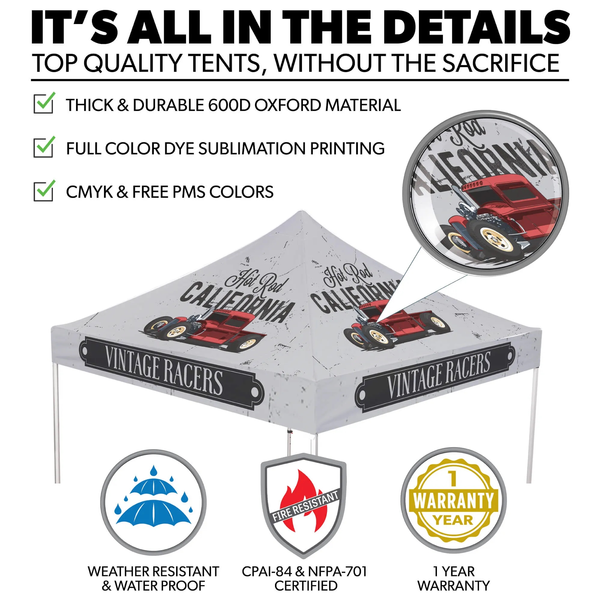 10ft x 10ft Custom Canopy Tent - Event Basic Package 2