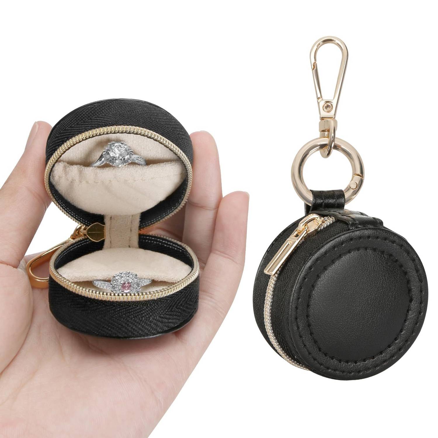 Mini Portable Travel Jewelry Storage Box w/ Keychain 14