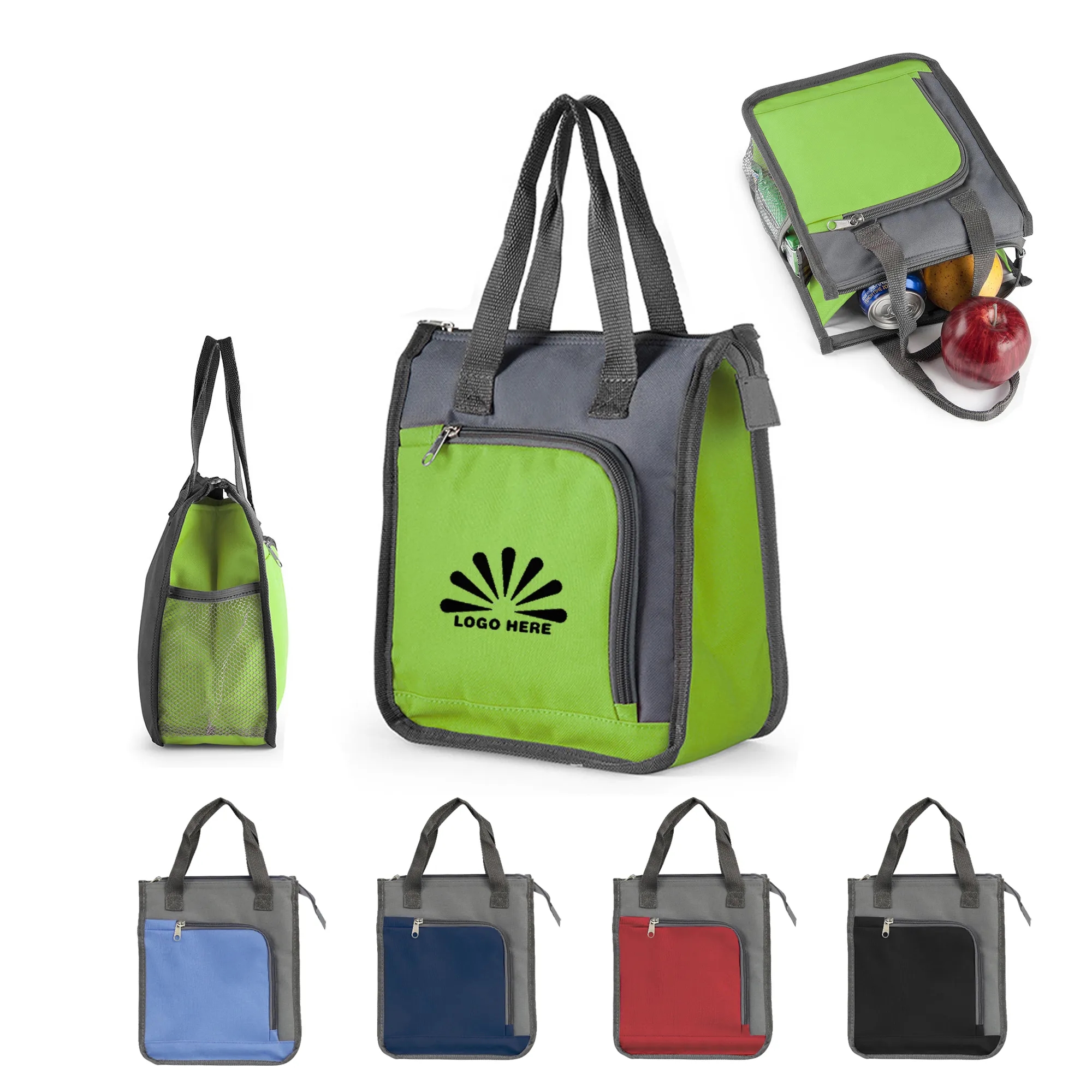 Oxford Zipper Insulated Lunch Tote Bags 2