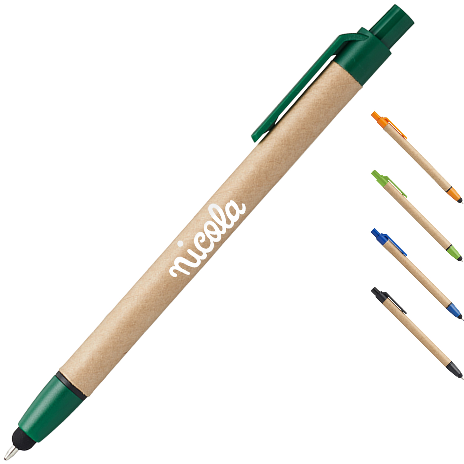 Eco-friendly Ballpoint Stylus Pens w/ Custom Logo Recycled 3