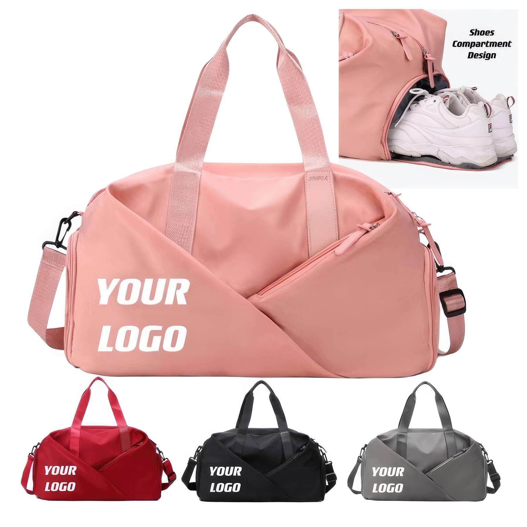 Sports Duffle Bag & Shoes Compartment & Wet Pocket 2