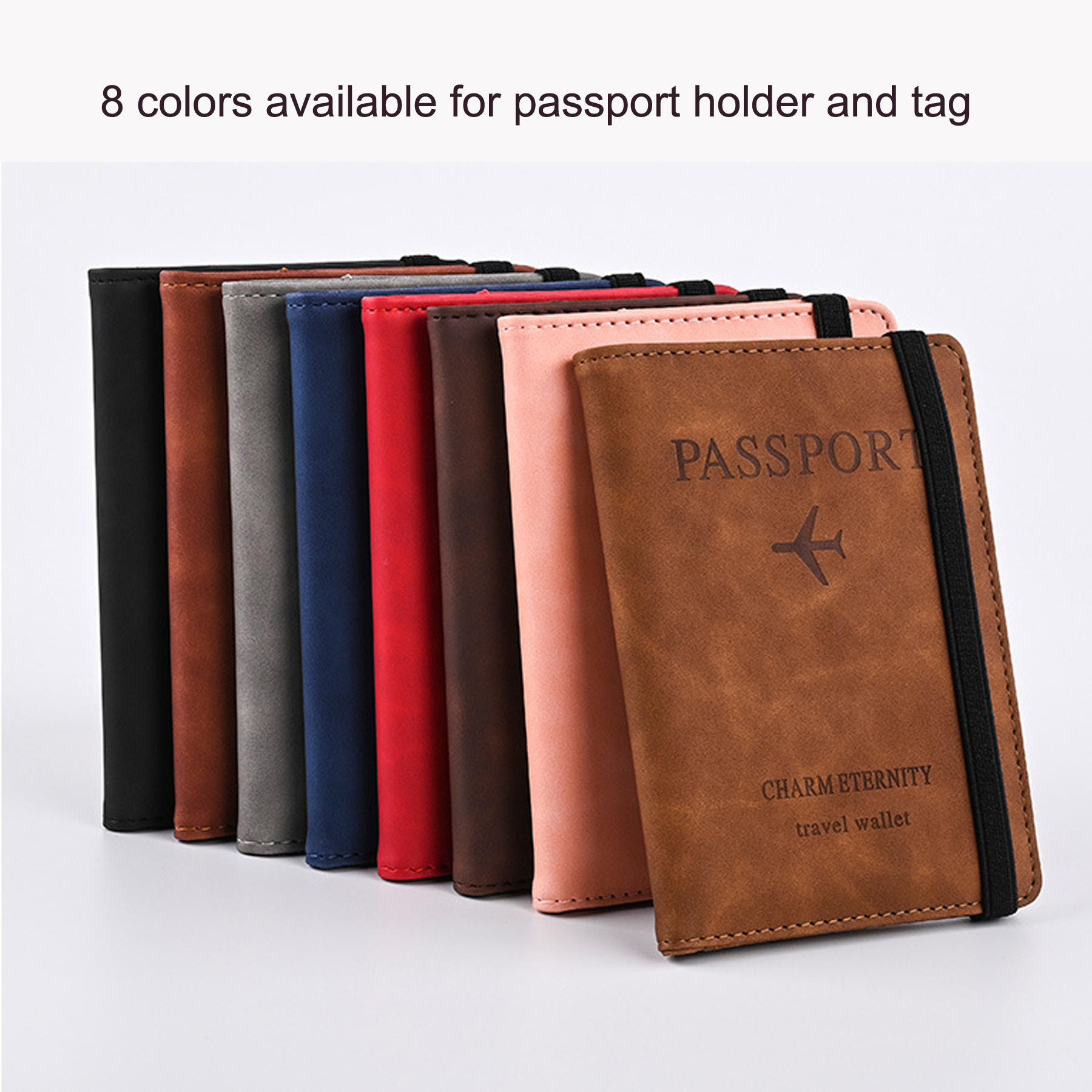 RFID Blocking Passport Holder and Luggage Tag Set 2