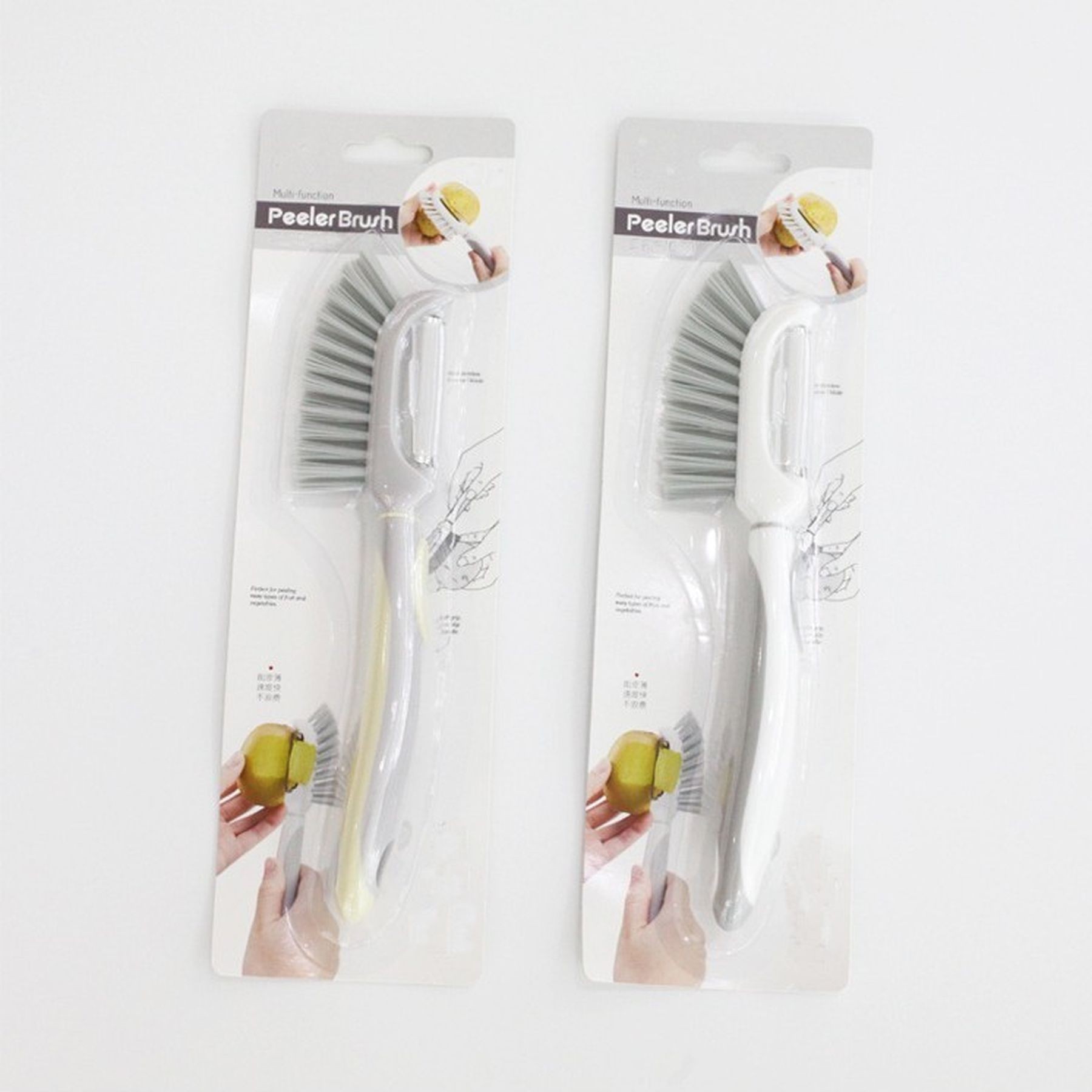Stainless Steel Blade Potato Peeler With Brush Peeling Tool 6