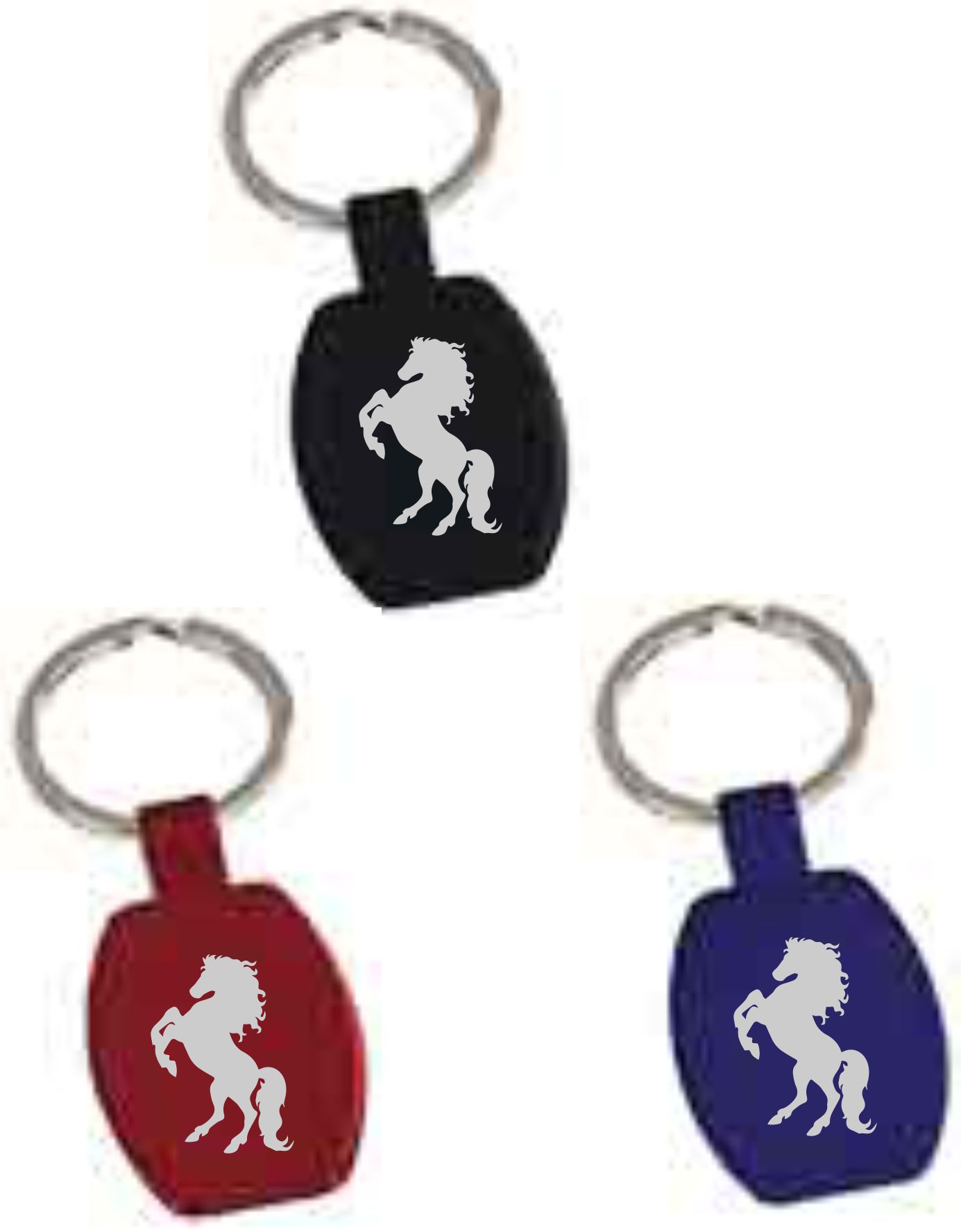 Rectangle Metal Key Chain Laser Engraved