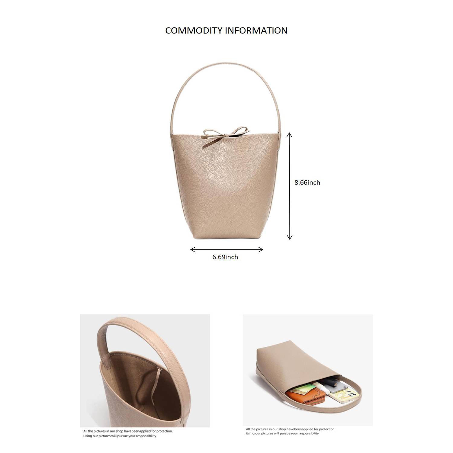 Niche Light Luxury Bucket Tote Bag 3