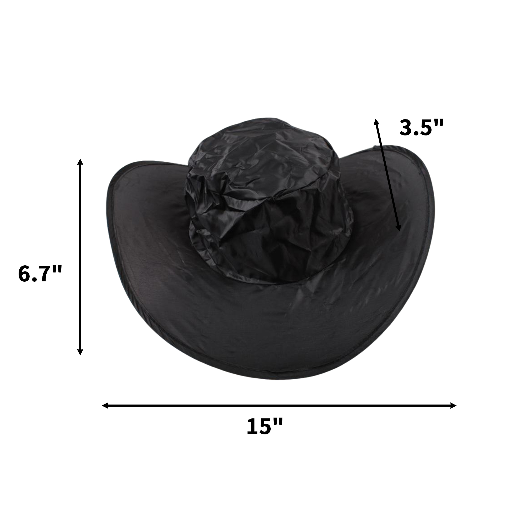 Collapsible Sun Visor Cowboy Hat With Pouch 3