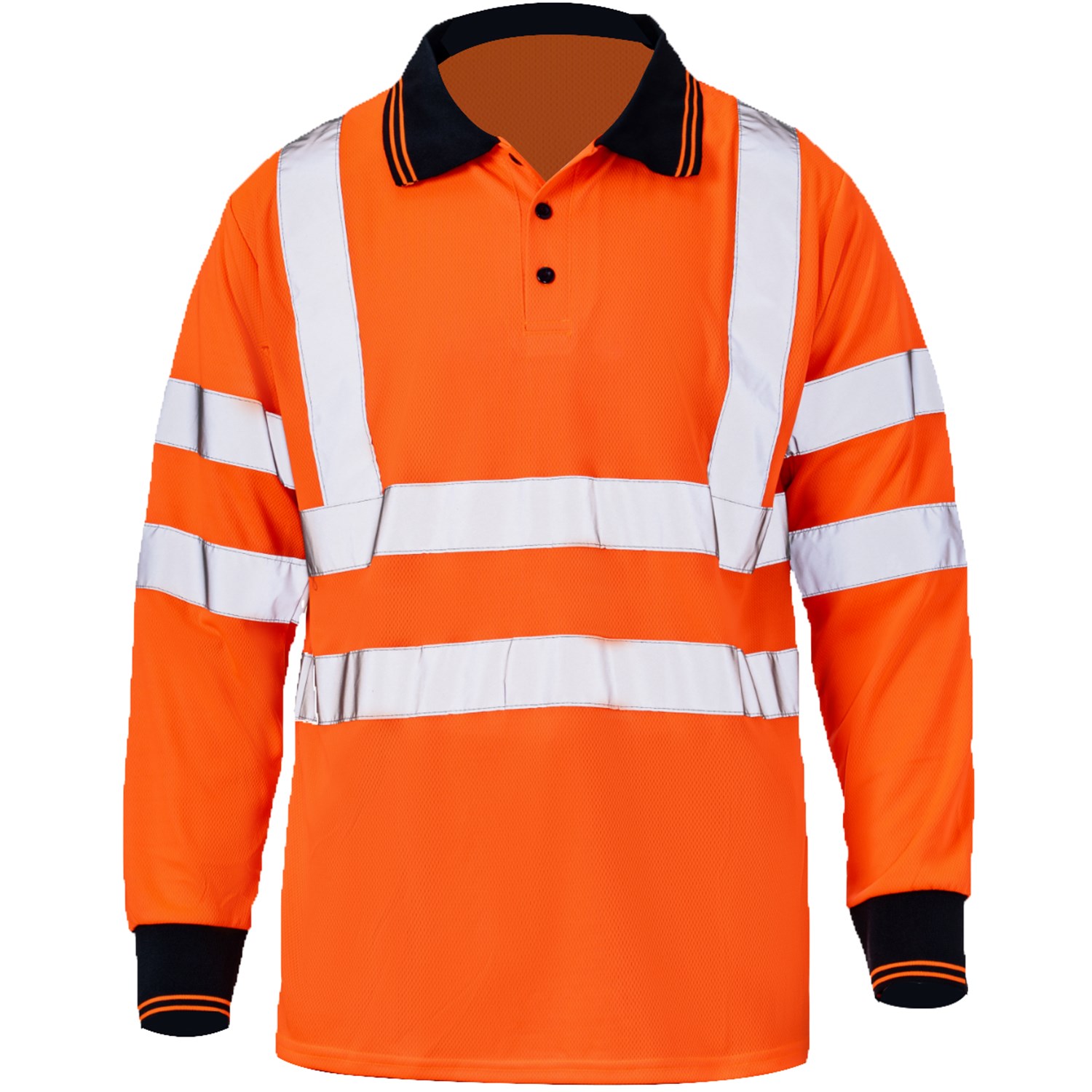 Class 3 Safety Polo with Double Band 2" Reflective Tape 3