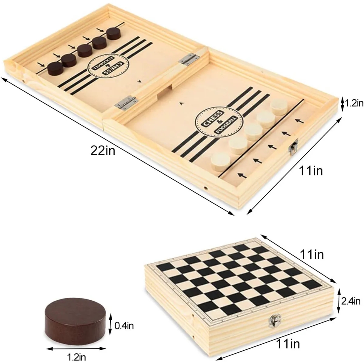 4 in 1 Sling Puck Interactive Chess Toy Board Table Game 4