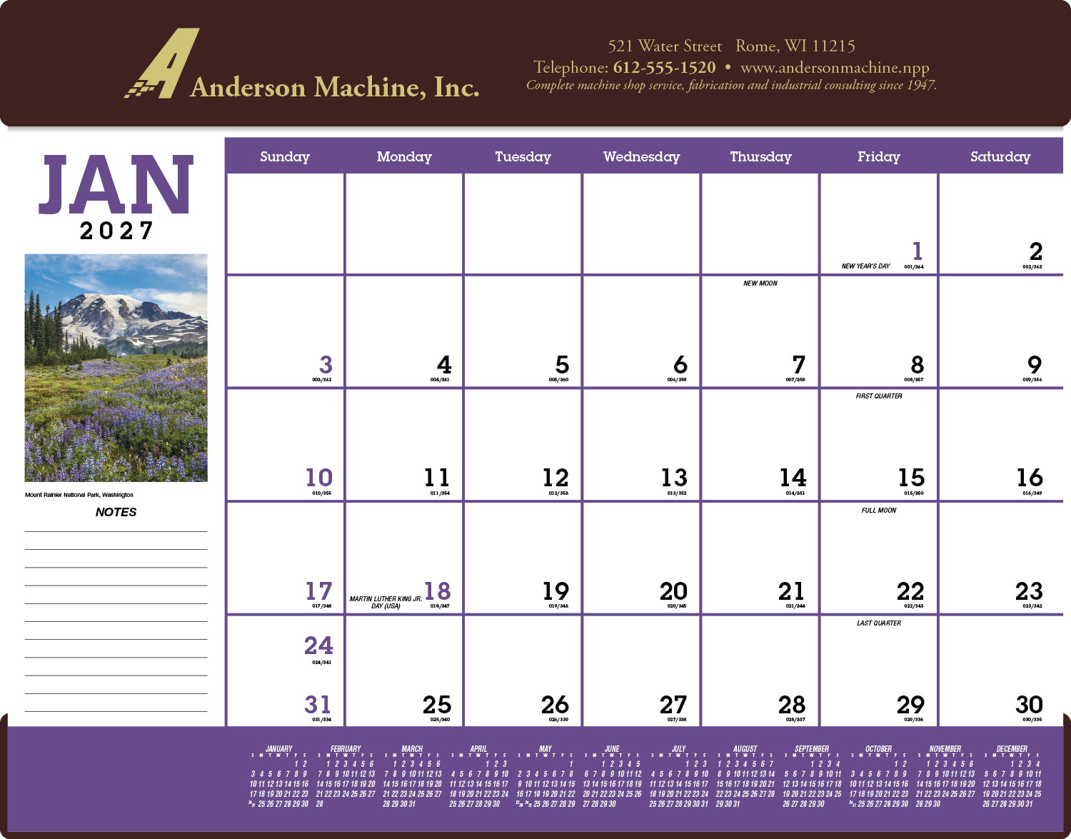 Triumph® Calendars Scenic Desk Pad 26