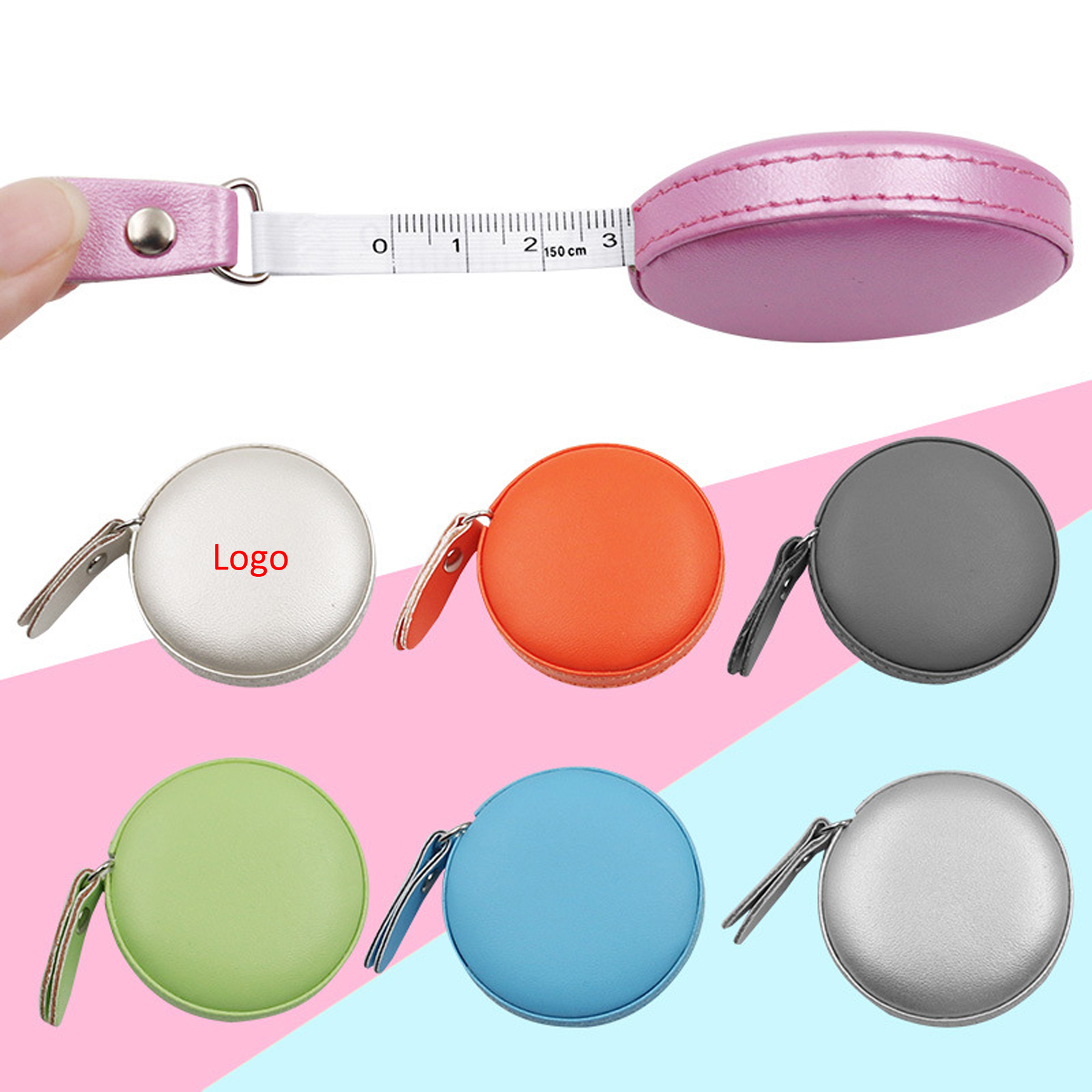 60" Dual Sided Retractable Measuring Tape with Push Button 4