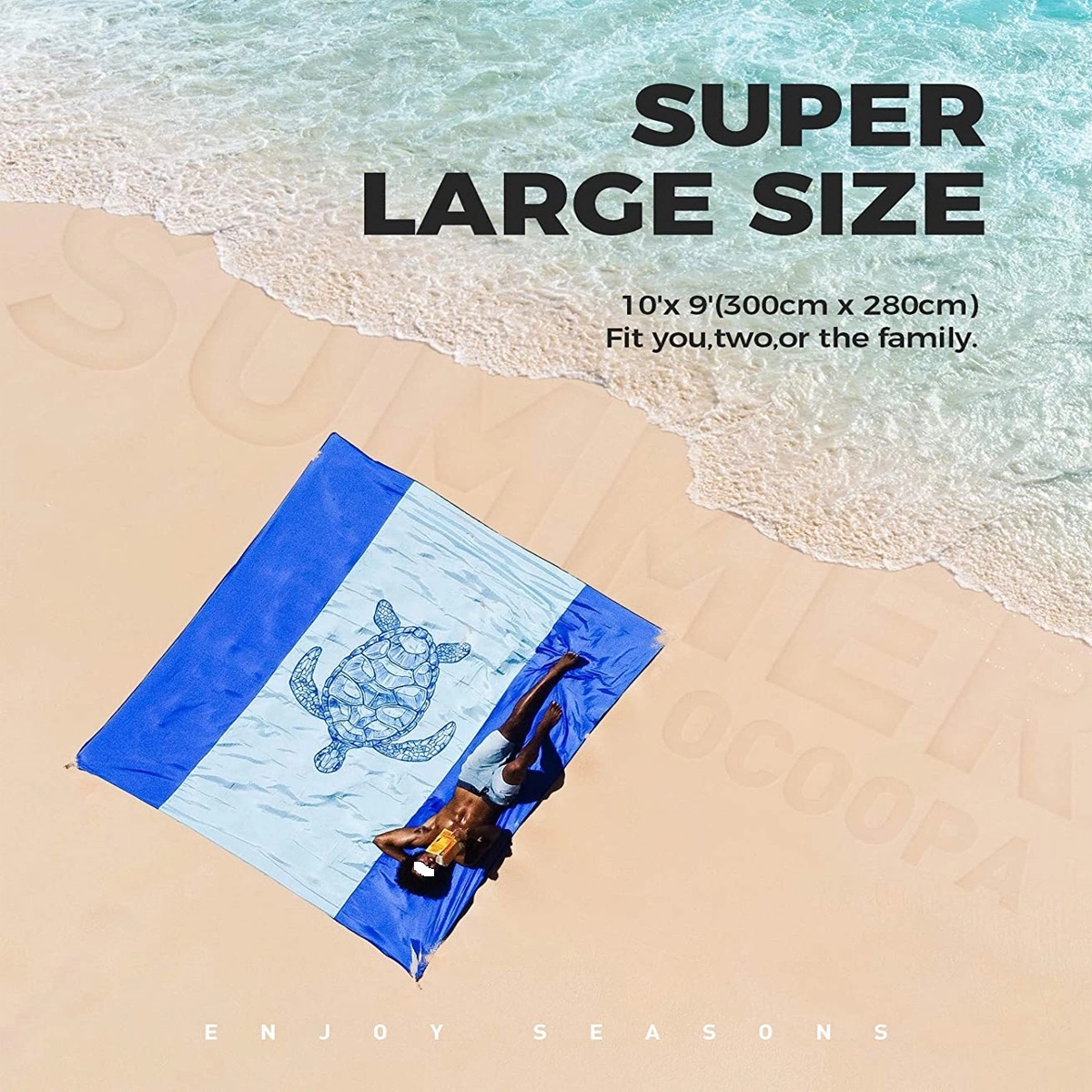 Sandproof Waterproof Beach Mat 3