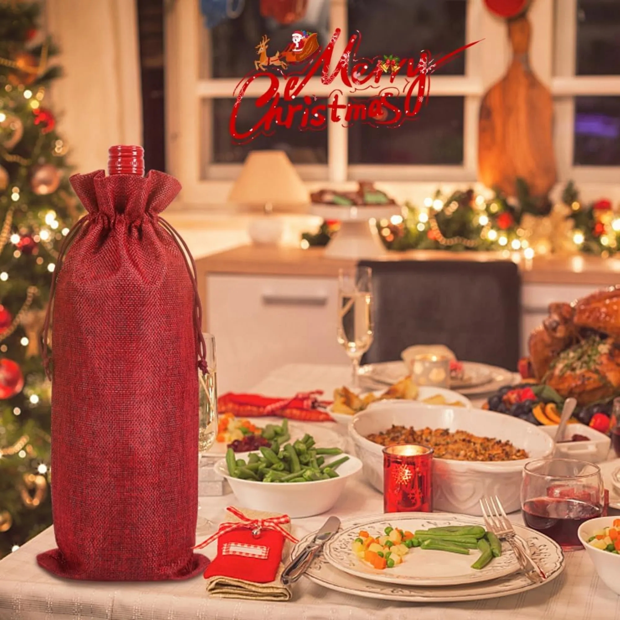 Drawstring Rag Wine Packaging Bag 4