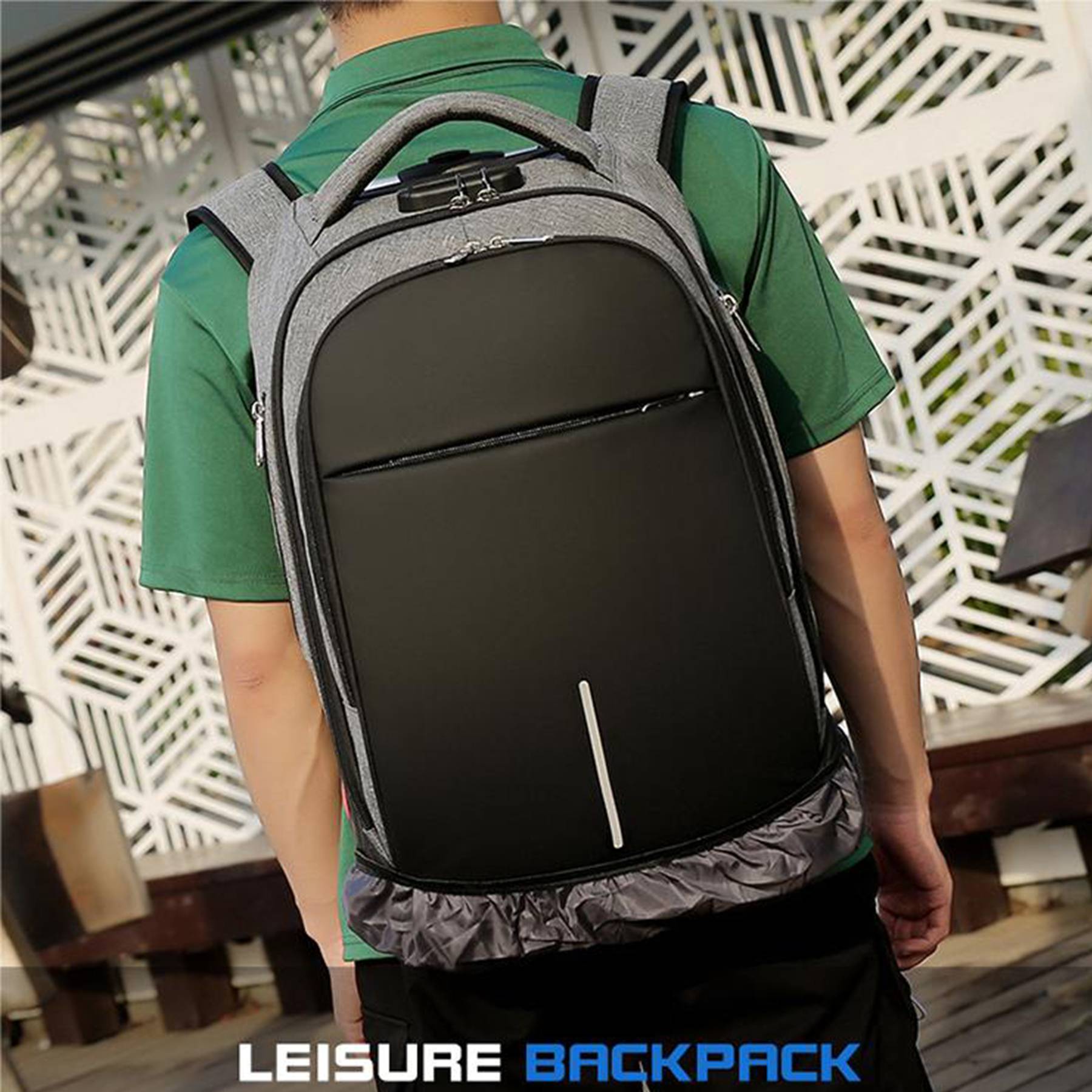 Oxford Rolling with 4 Wheels Travel Backpack Duffel bag Men 2