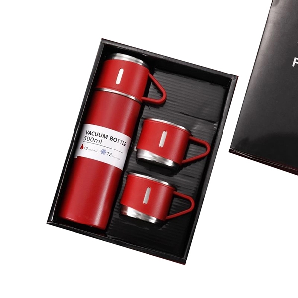 16.9oz Vacuum Insulated Bottle with 3 Cups 4
