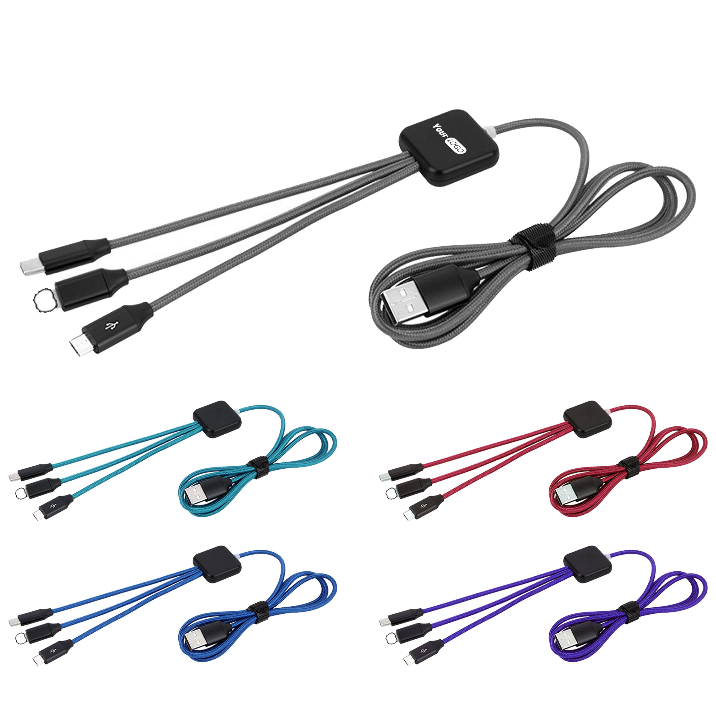 Abs Customizable 3-In-1 Charger Cable 2