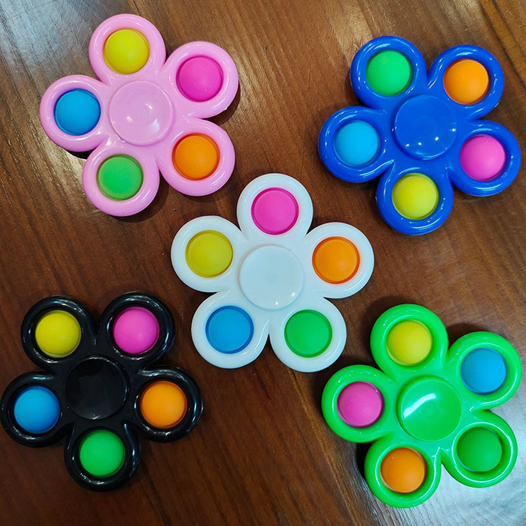 5 Fingers Toys Push Bubble Fidget Spinner 10