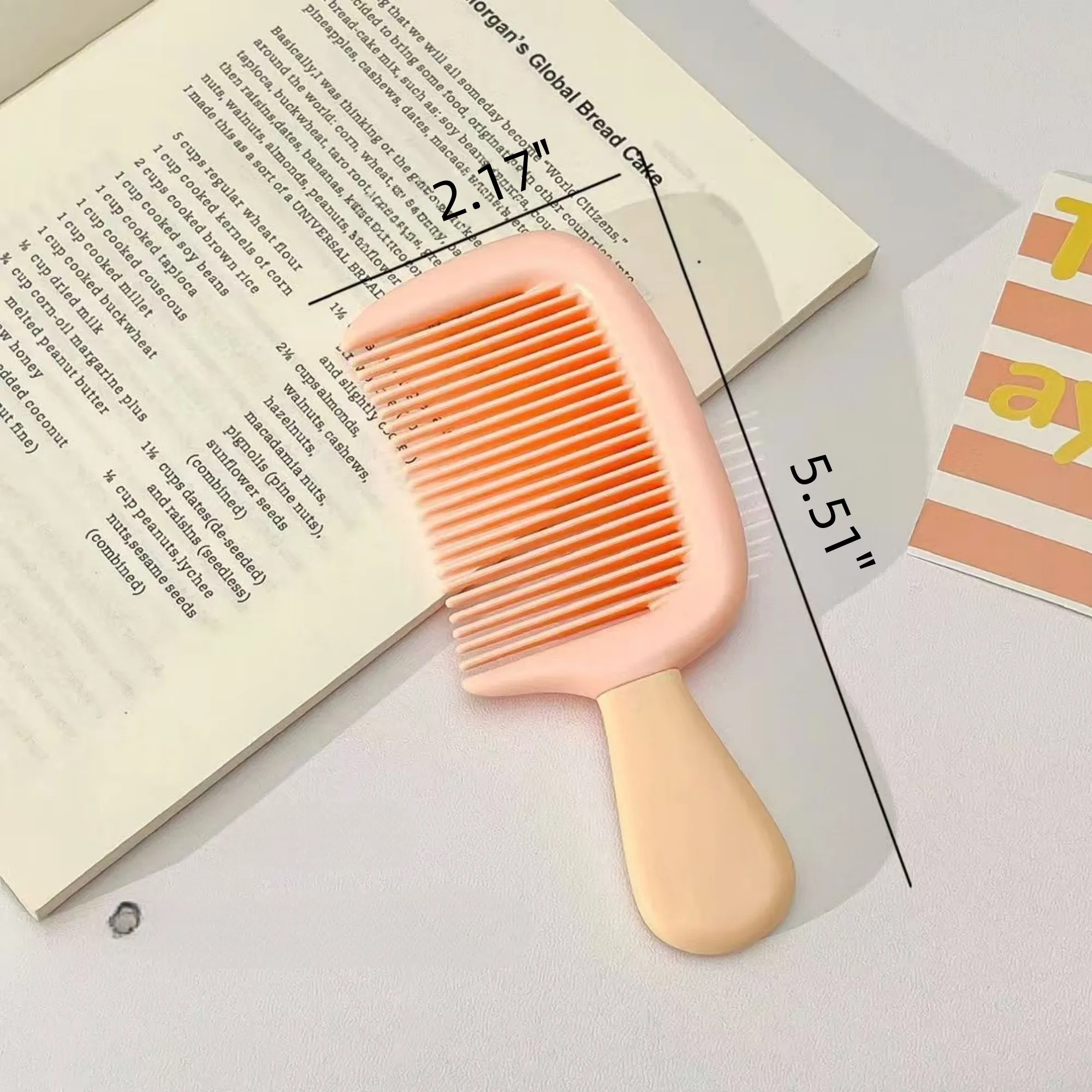 Wide Tooth Plastic Mini Detangling Hair Comb For Girls 3