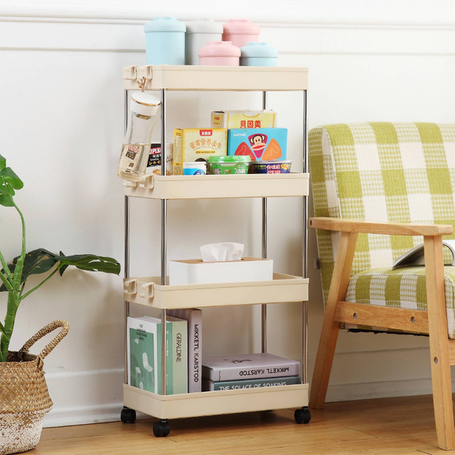 Plastic Storage Rack Trolley 6