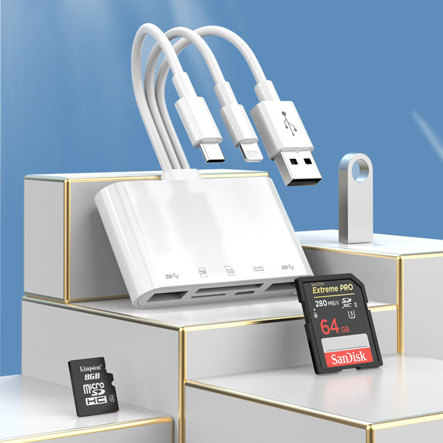 Multi-function 8-in-1 Converter for TF Card to SD Camera Car 4