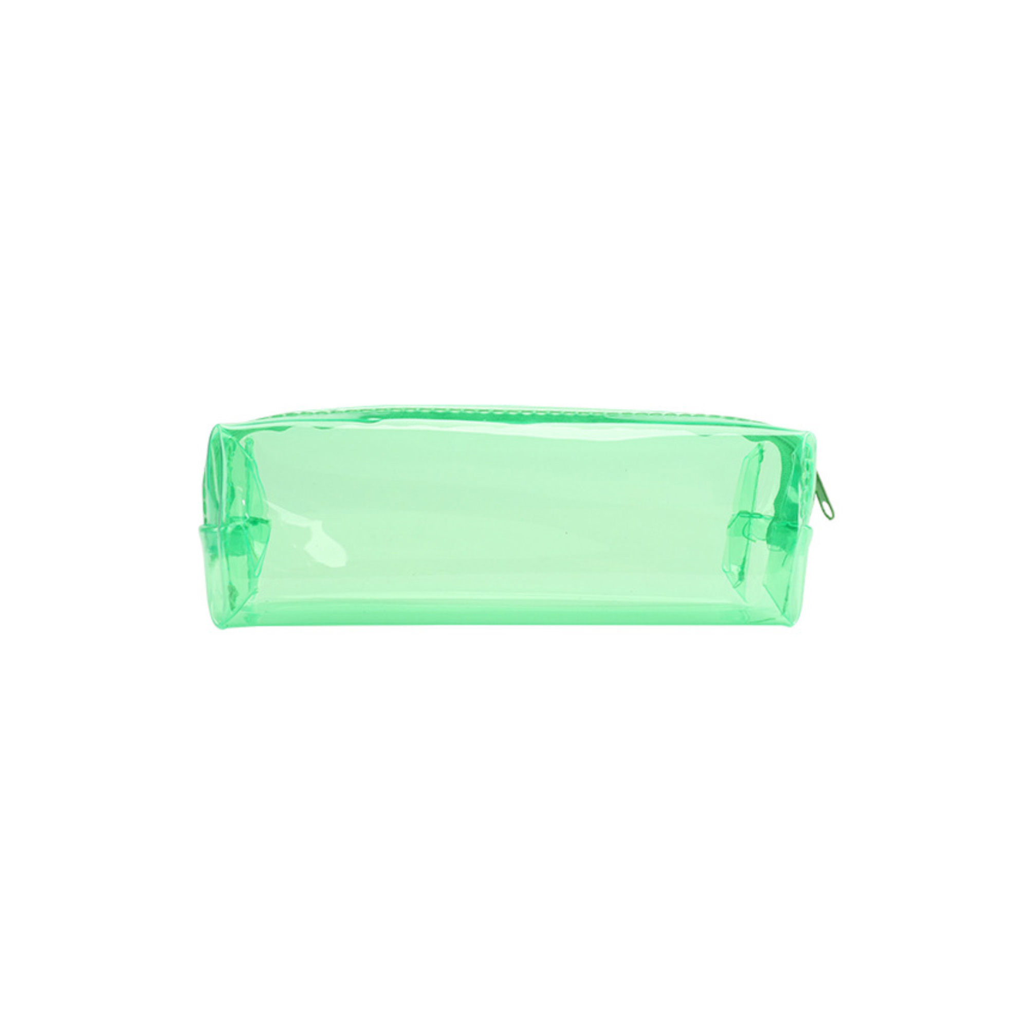 Transparent Polyvinyl Chloride Zipper Pen Bag 7.1 x 2 x 2" 2