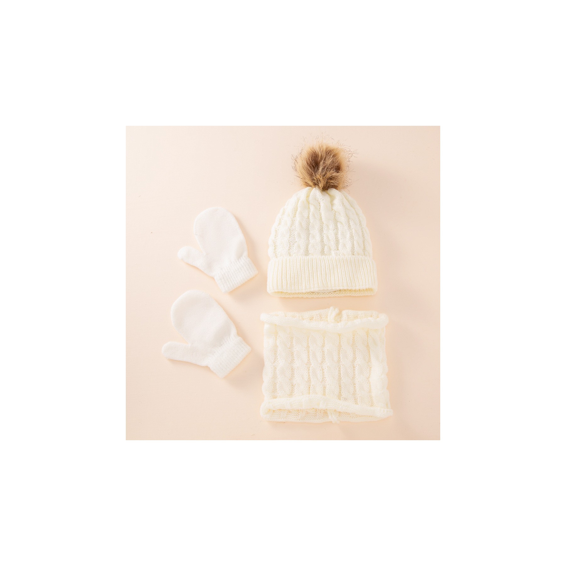 Winter Toddler Hat Scarf Gloves Set 5