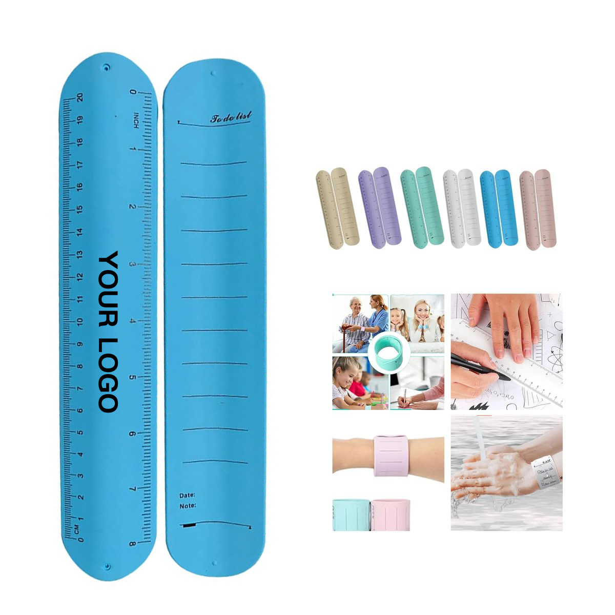 Writable Silicone Wristband with Ruler 4