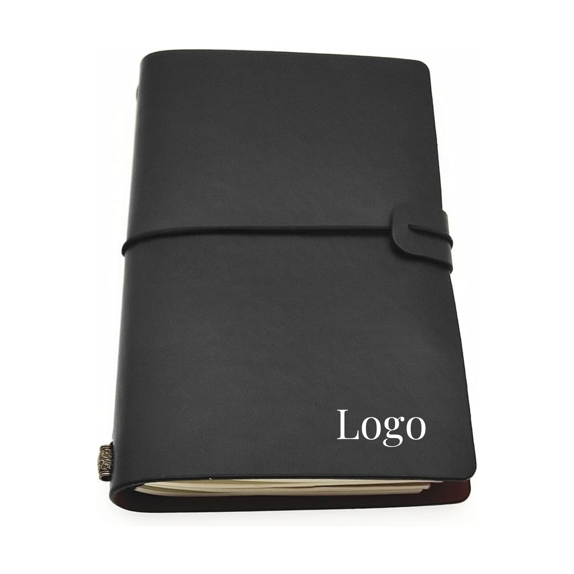 Handmade PU Leather Notebook With Card Holders