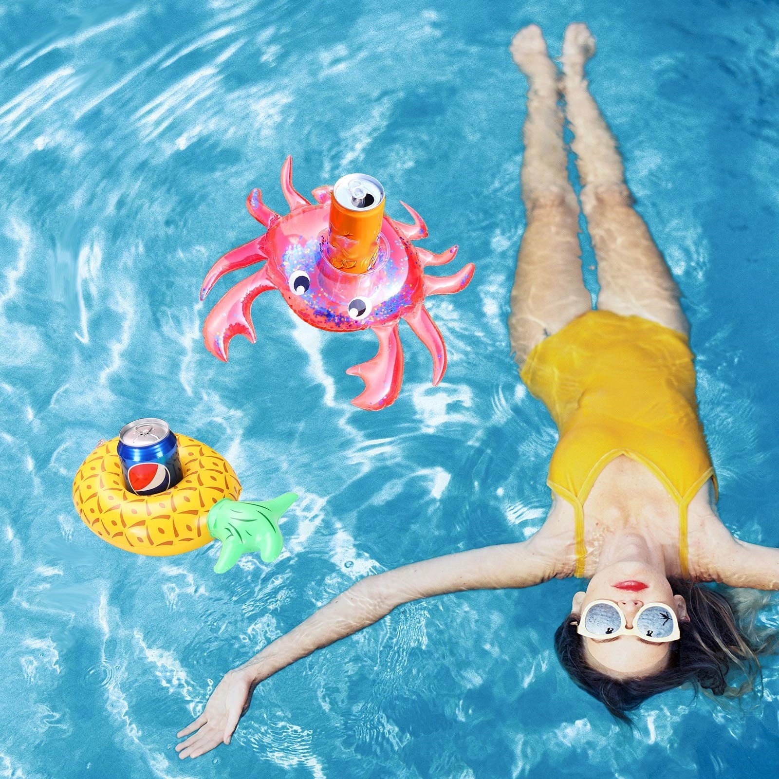 Inflatable Drink Floats Floating Cup Holders 4