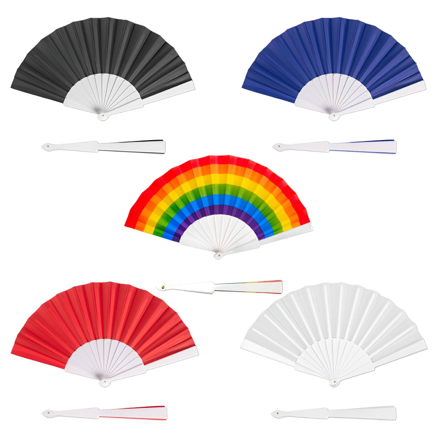 Plastic Handle Folding Hand Fan 6