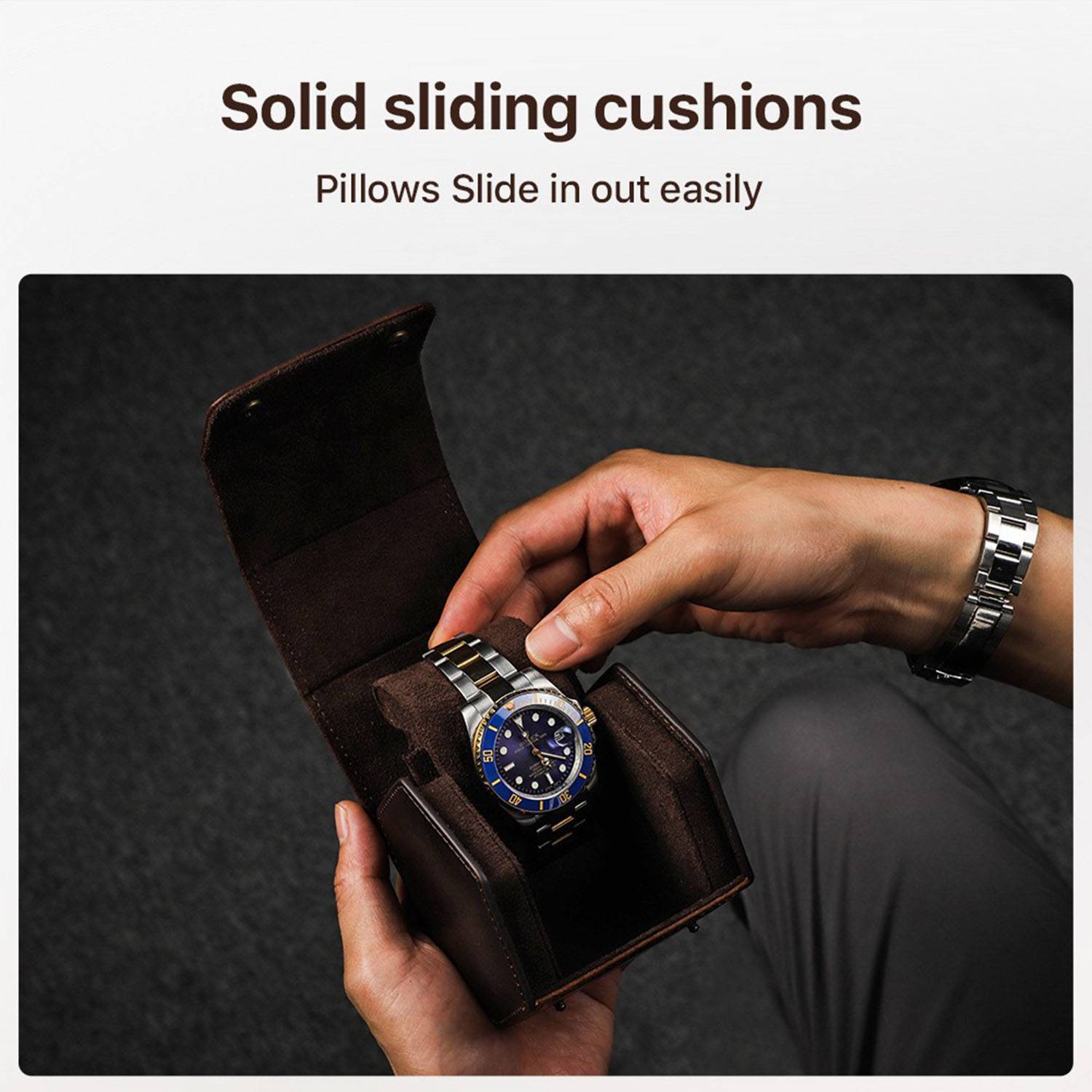 Genuine Leather Hexagonal Watch Box 2