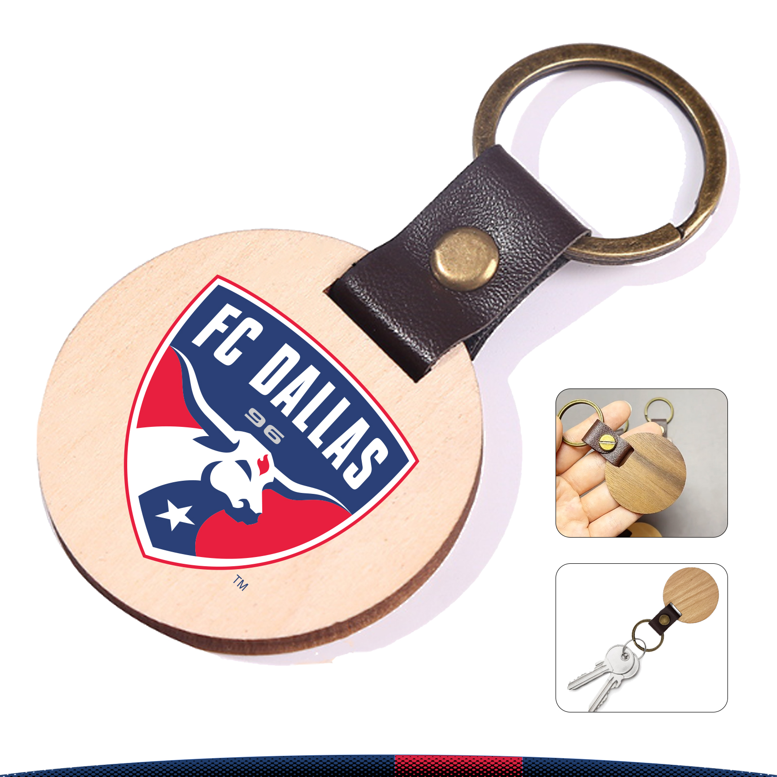 Wooden Round Keychain 1
