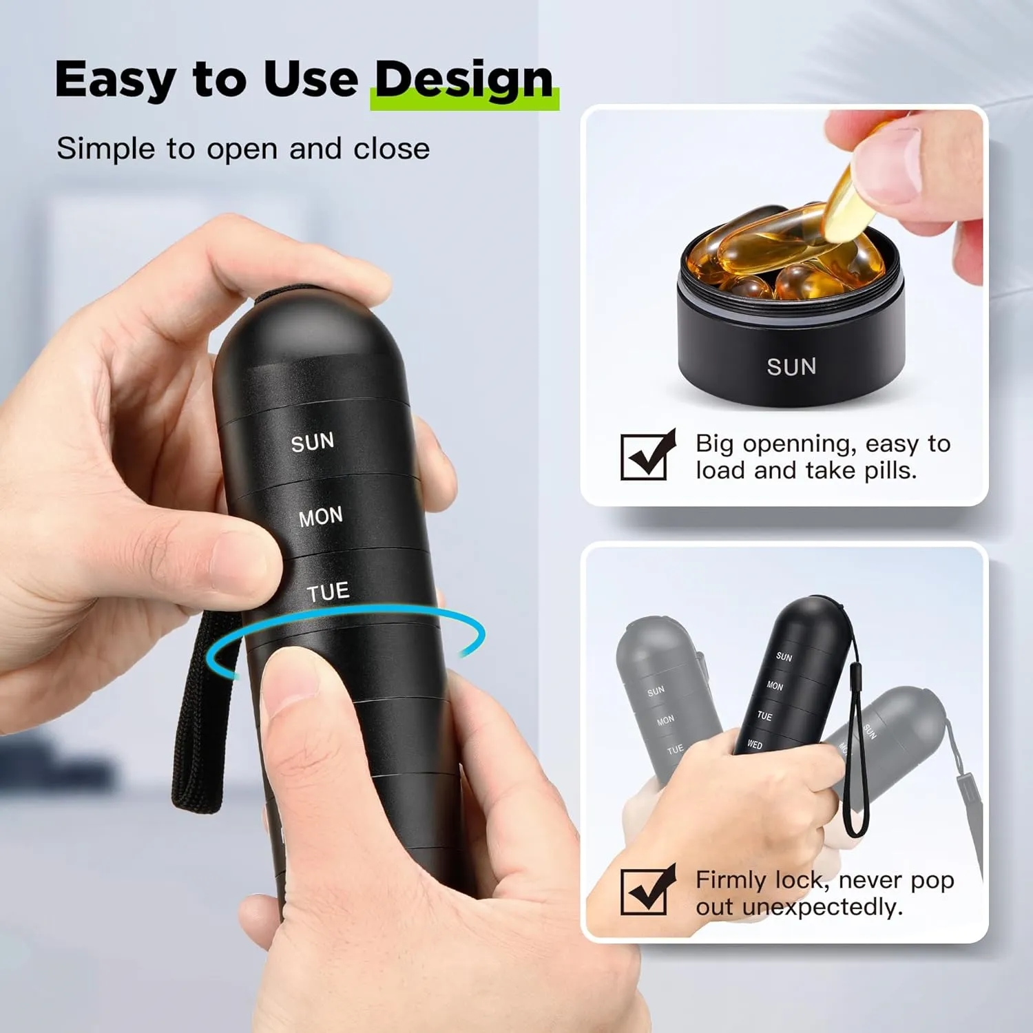 Waterproof Detachable Weekly Pill Organizer Box 1