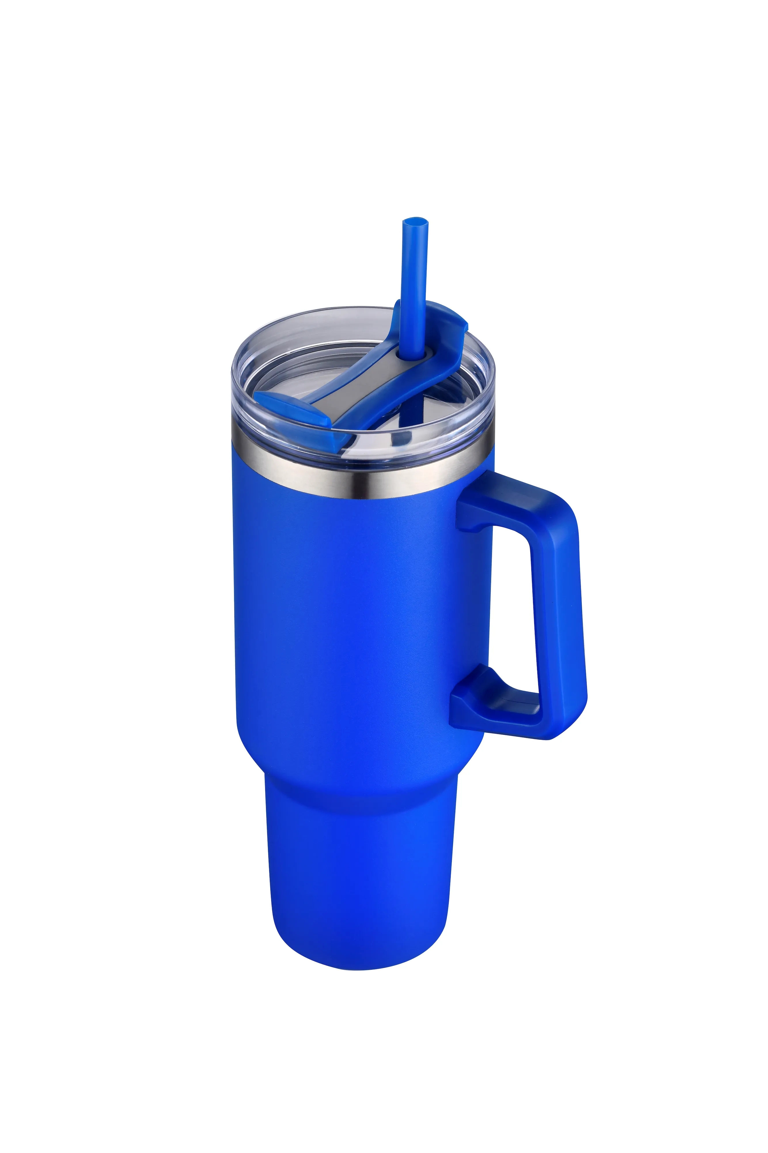 40oz Stainless Travel Mug w/ Handle and Straw 13