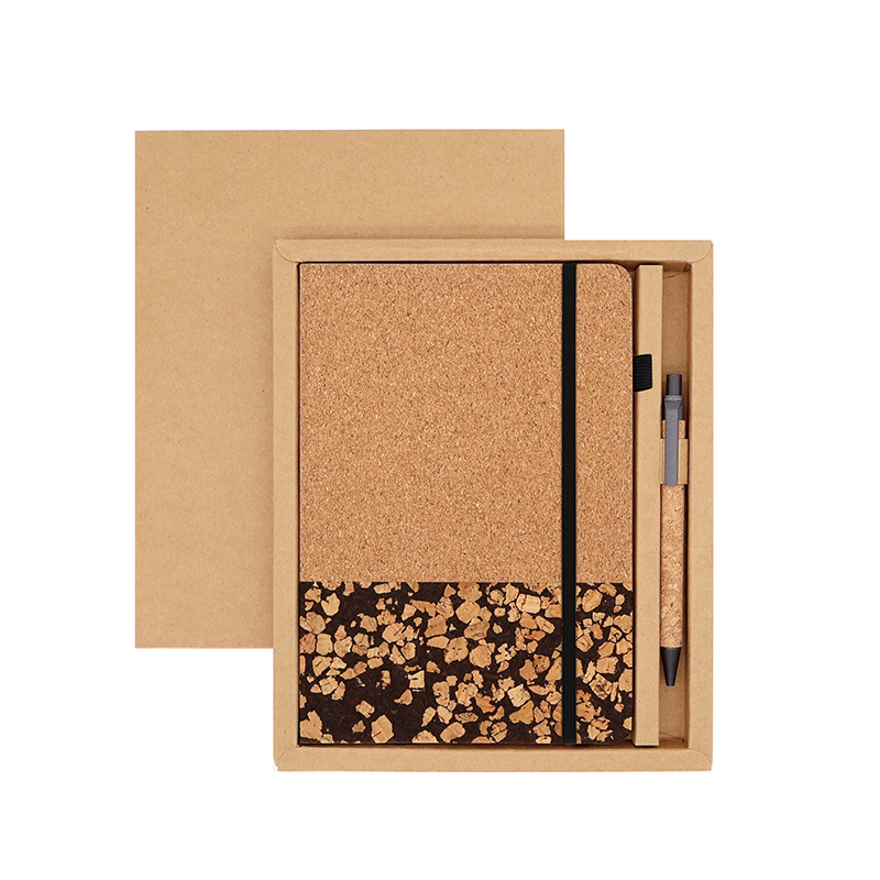 Cork Softcover Vegan A5 Ruled Notebook Set 2