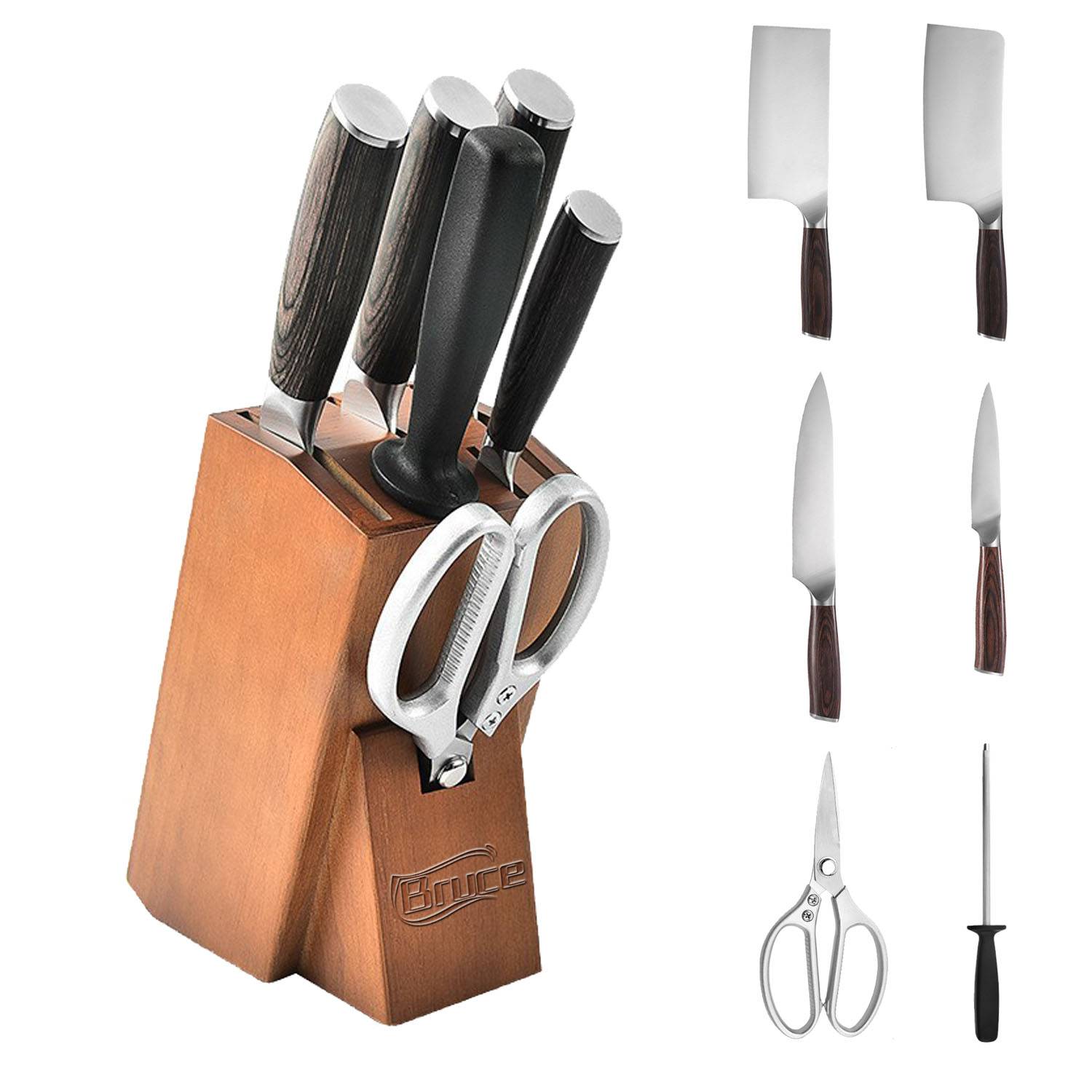 7-Piece Stainless Steel Kitchen Knife Set 2