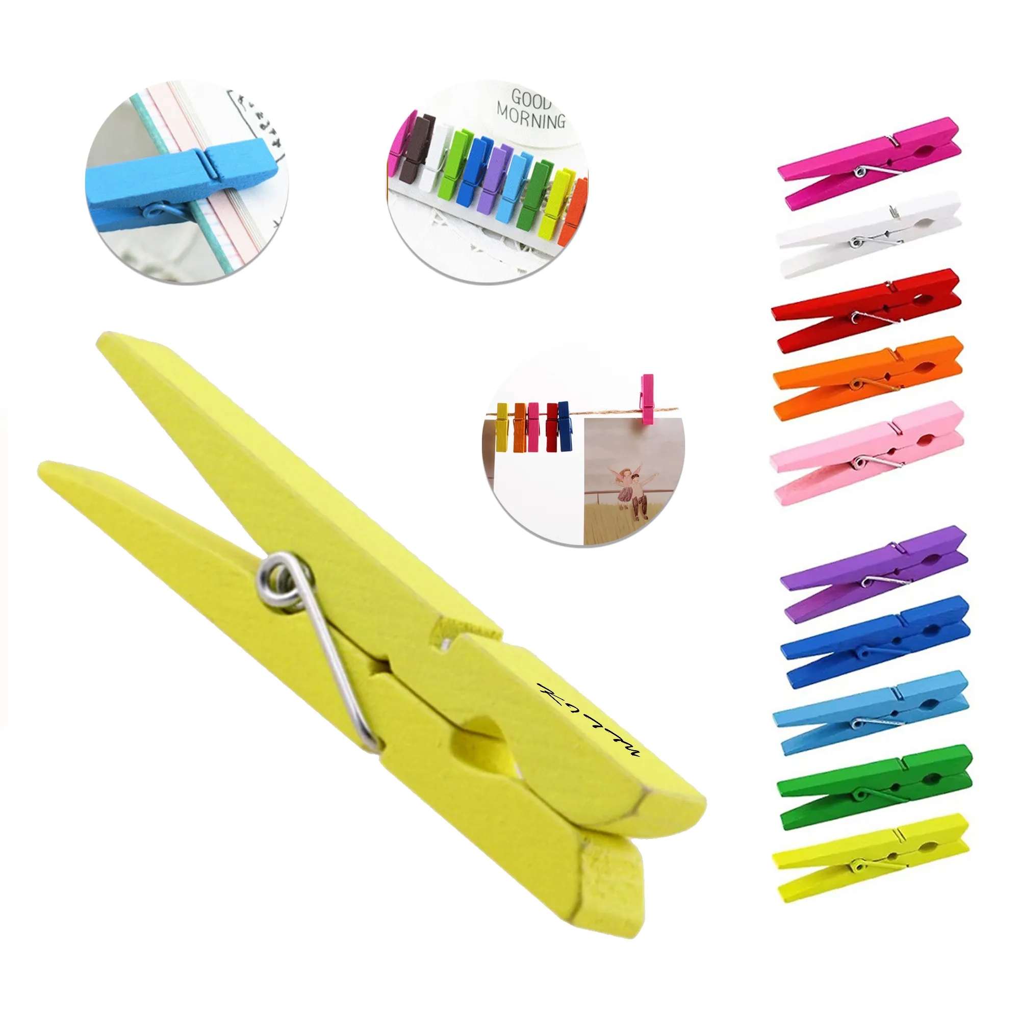 Colored Wooden Small Clips