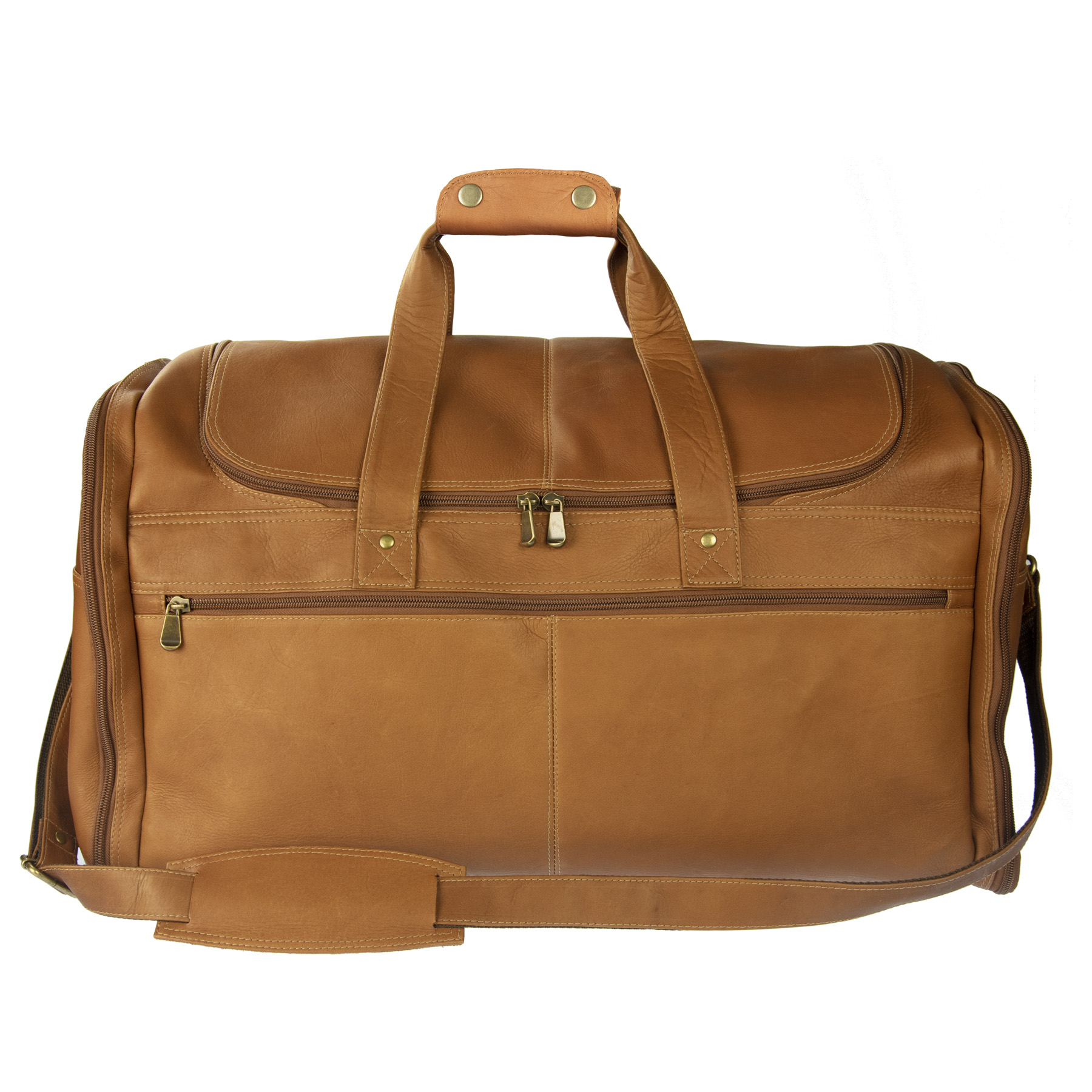 Mendoza - Large Leather Duffle Bag with U-Shape Zipper 2