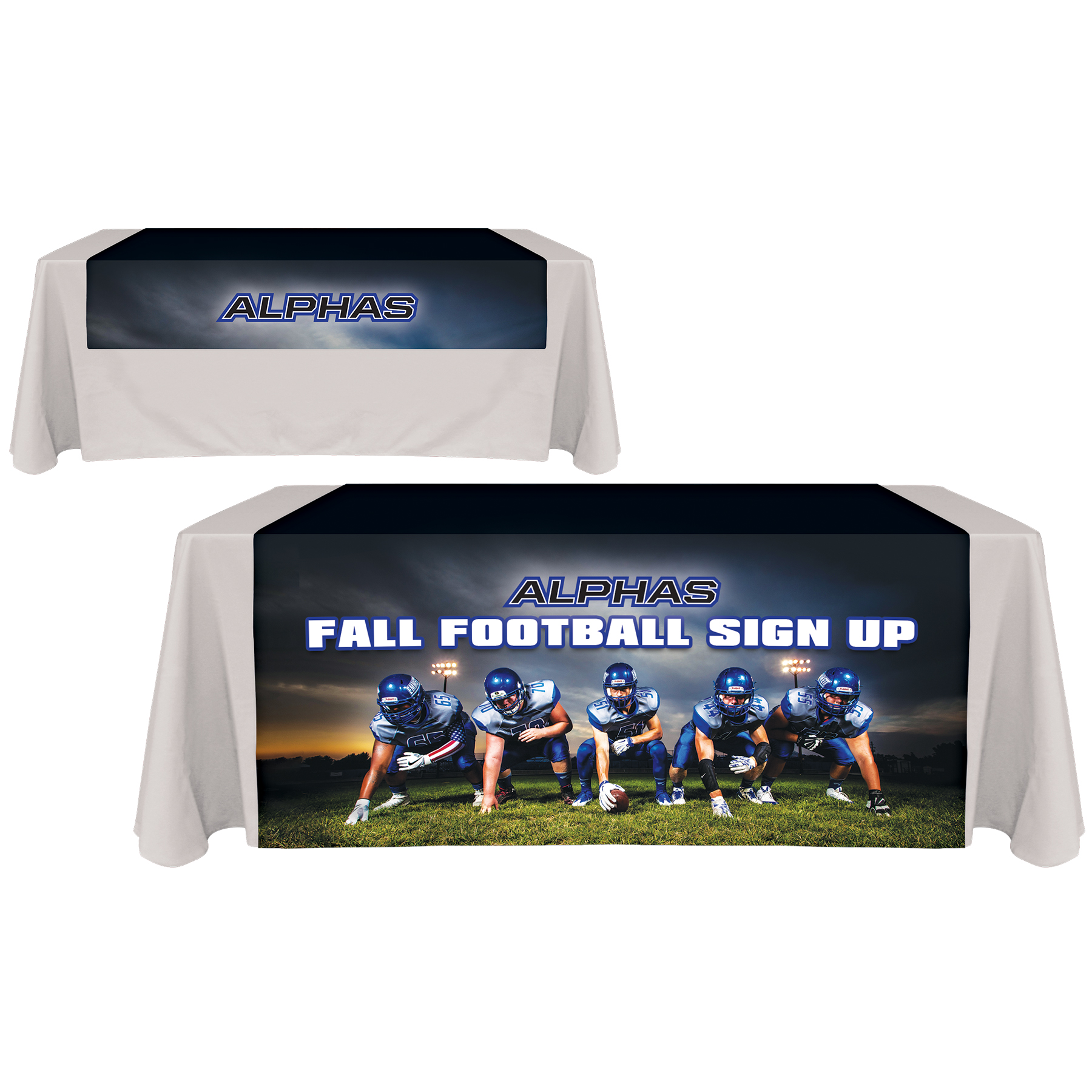 60" x 72" Knit Polyester Custom Table Runner 6