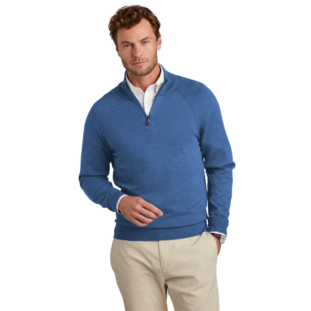 Brooks Brothers(R) Cotton Stretch 1/4-Zip Sweater 9