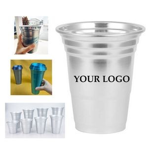 Beer Metal Tumbler Disposable Aluminum Cup 12oz Recyclable Cup 4
