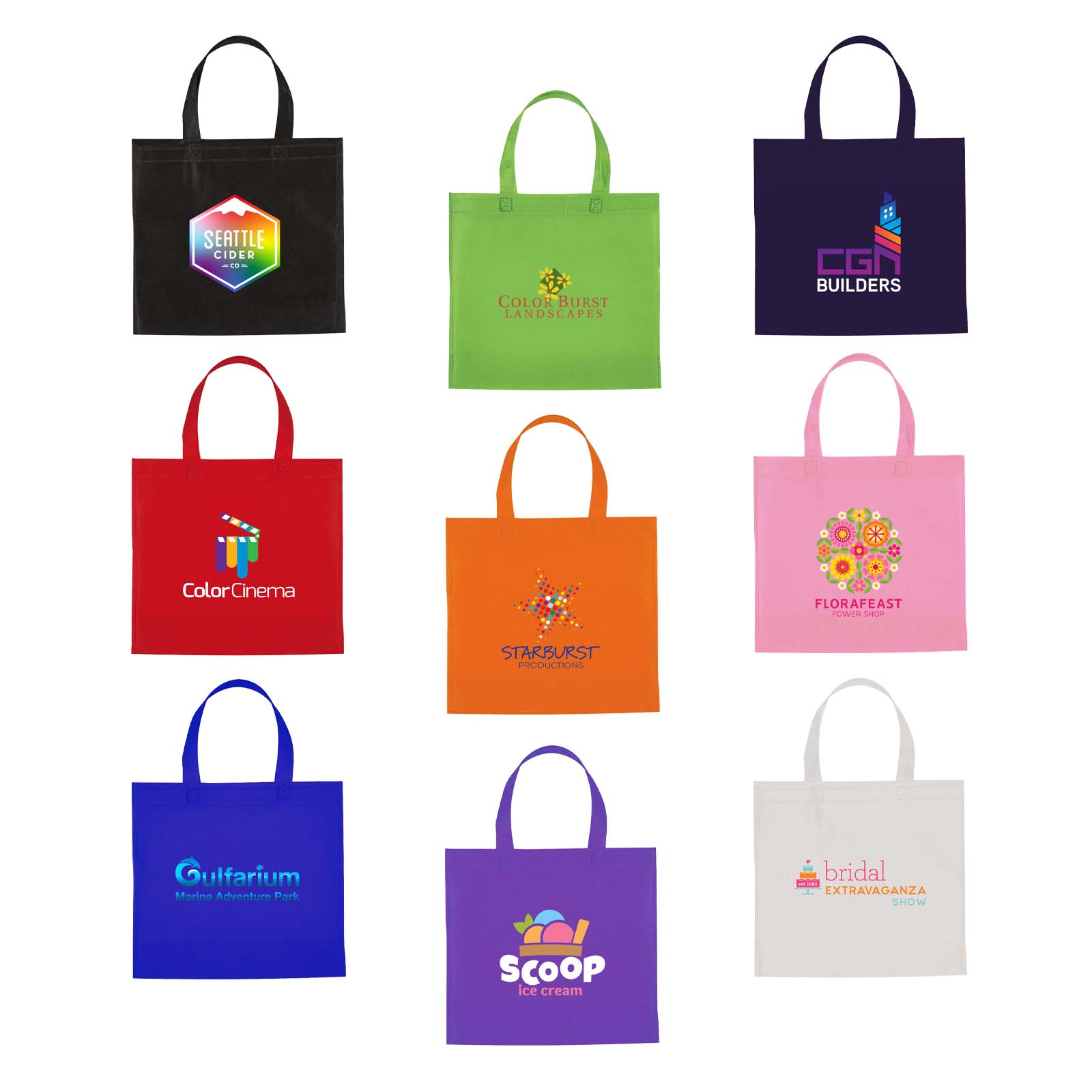 Full Color Non-woven Mini Shopper Tote Bag 19