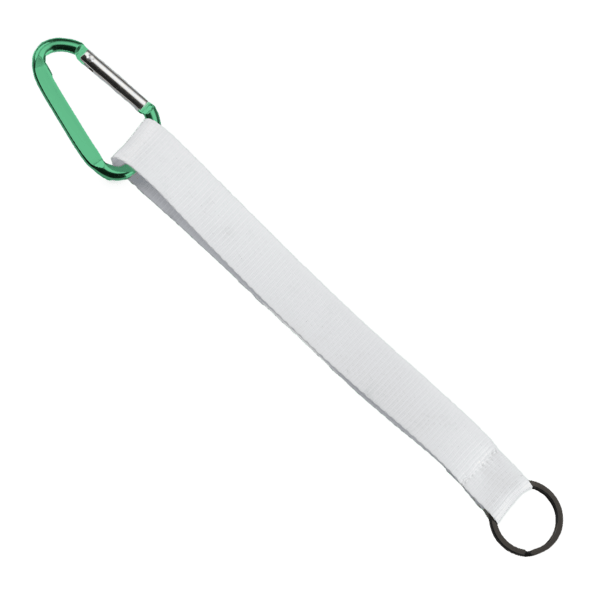 3/4" Sewn Polyester Keychain with Metal Split-Ring and Carabiner 18