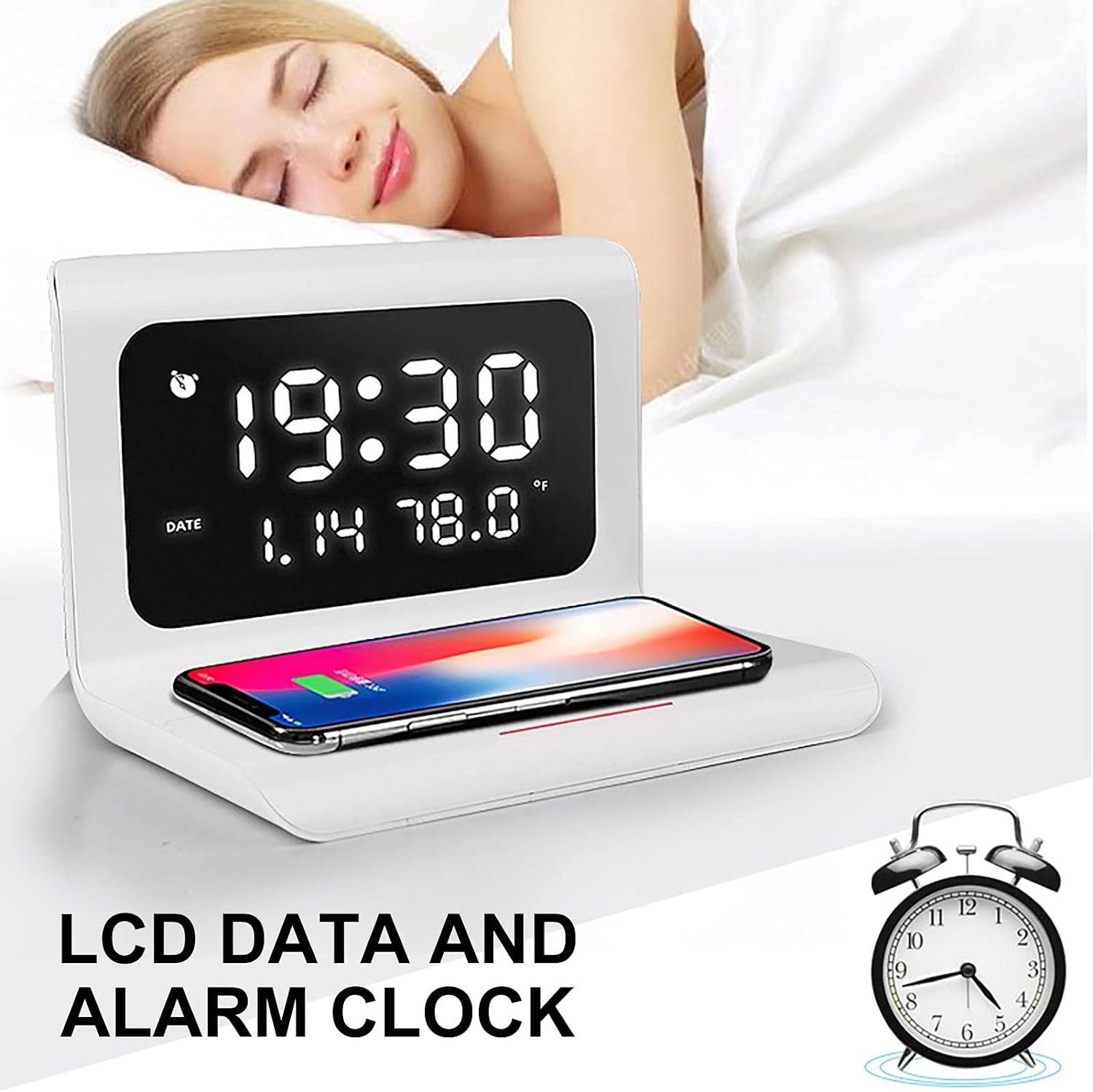 Fast Wireless Charging Station with Digital Clock 13