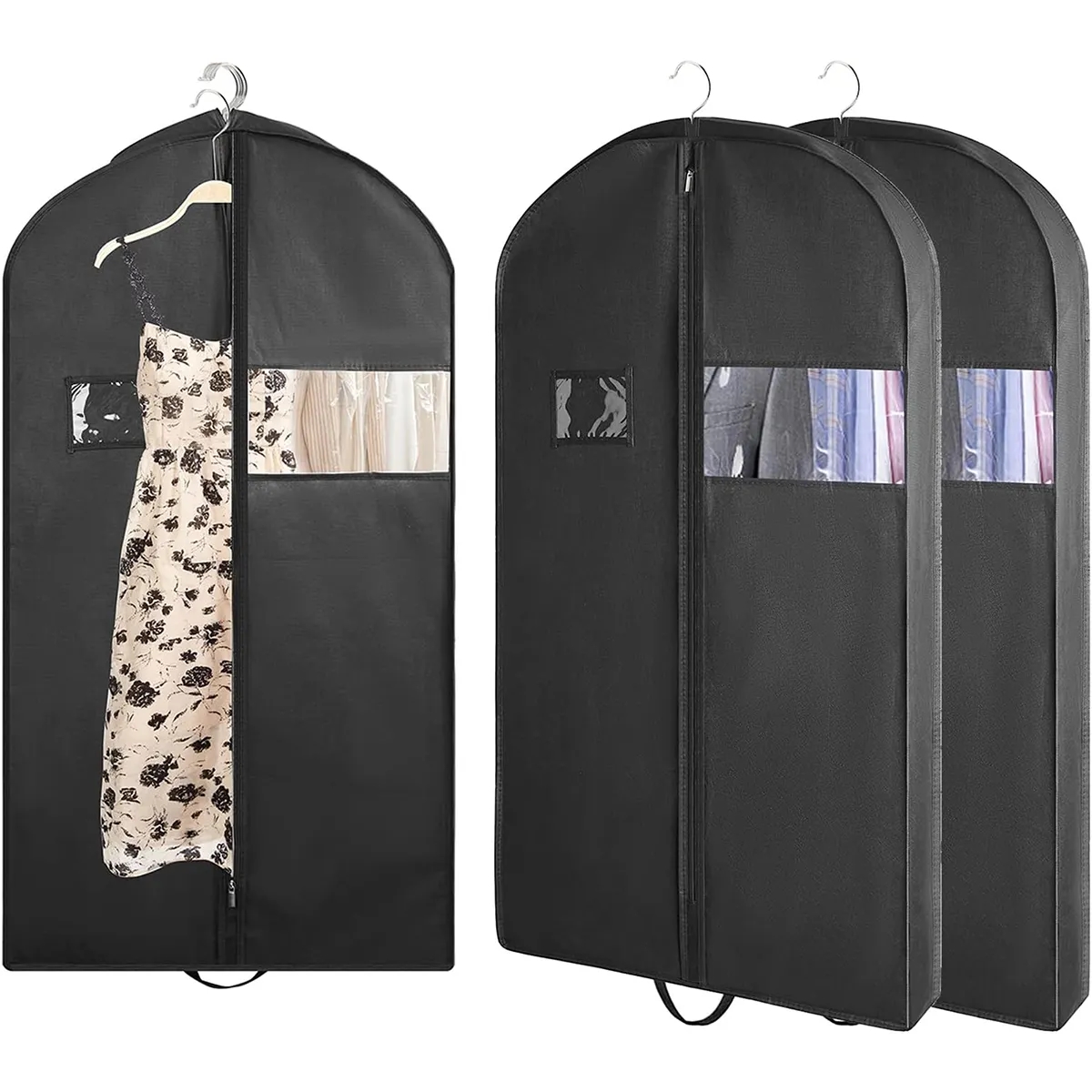 Foldable Clear Hanging Travel Suit Long Dress Garment Bags 5